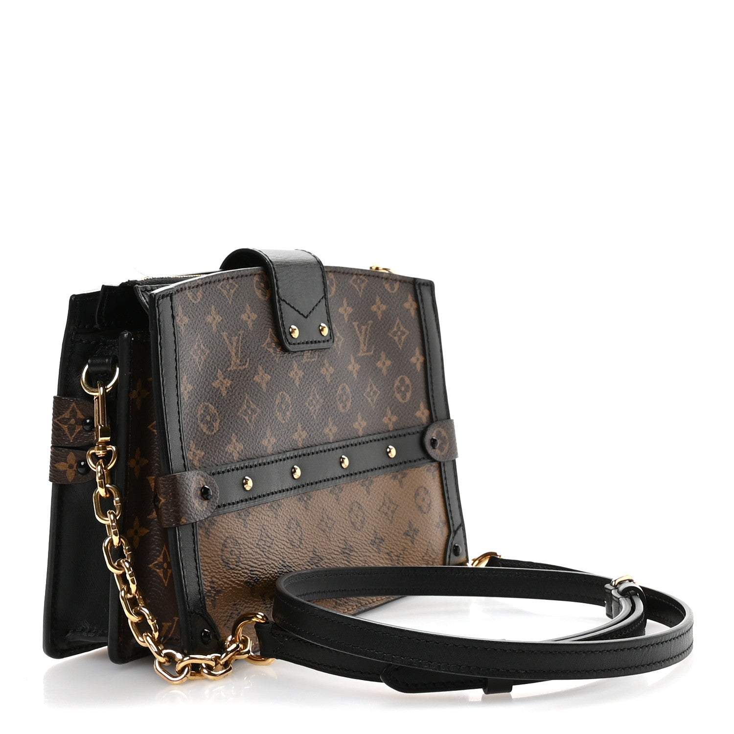 Reverse Monogram Trunk Clutch