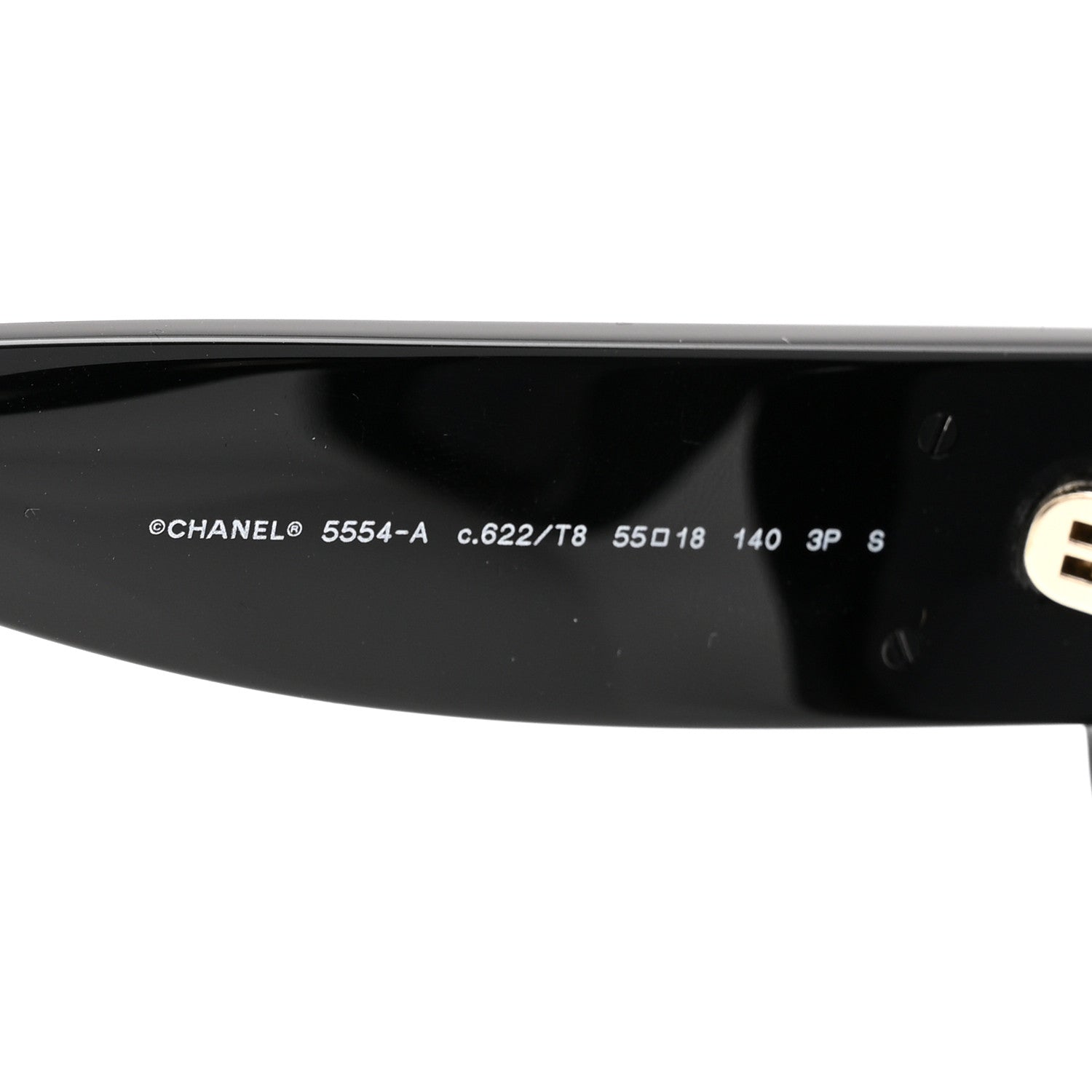Acetate Rectangle Sunglasses 5554-A Black