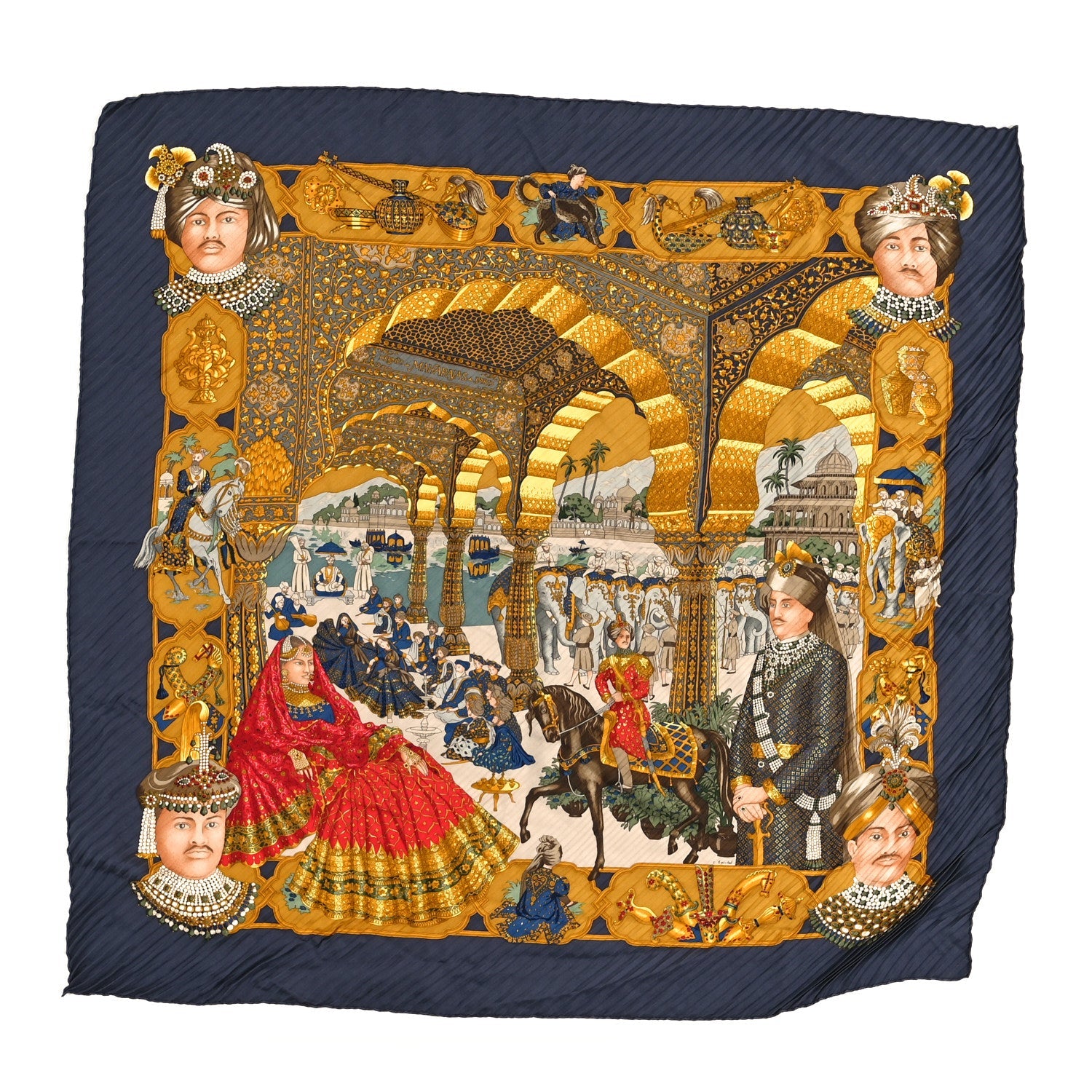 Silk Splendeur Des Maharajas Scarf 90