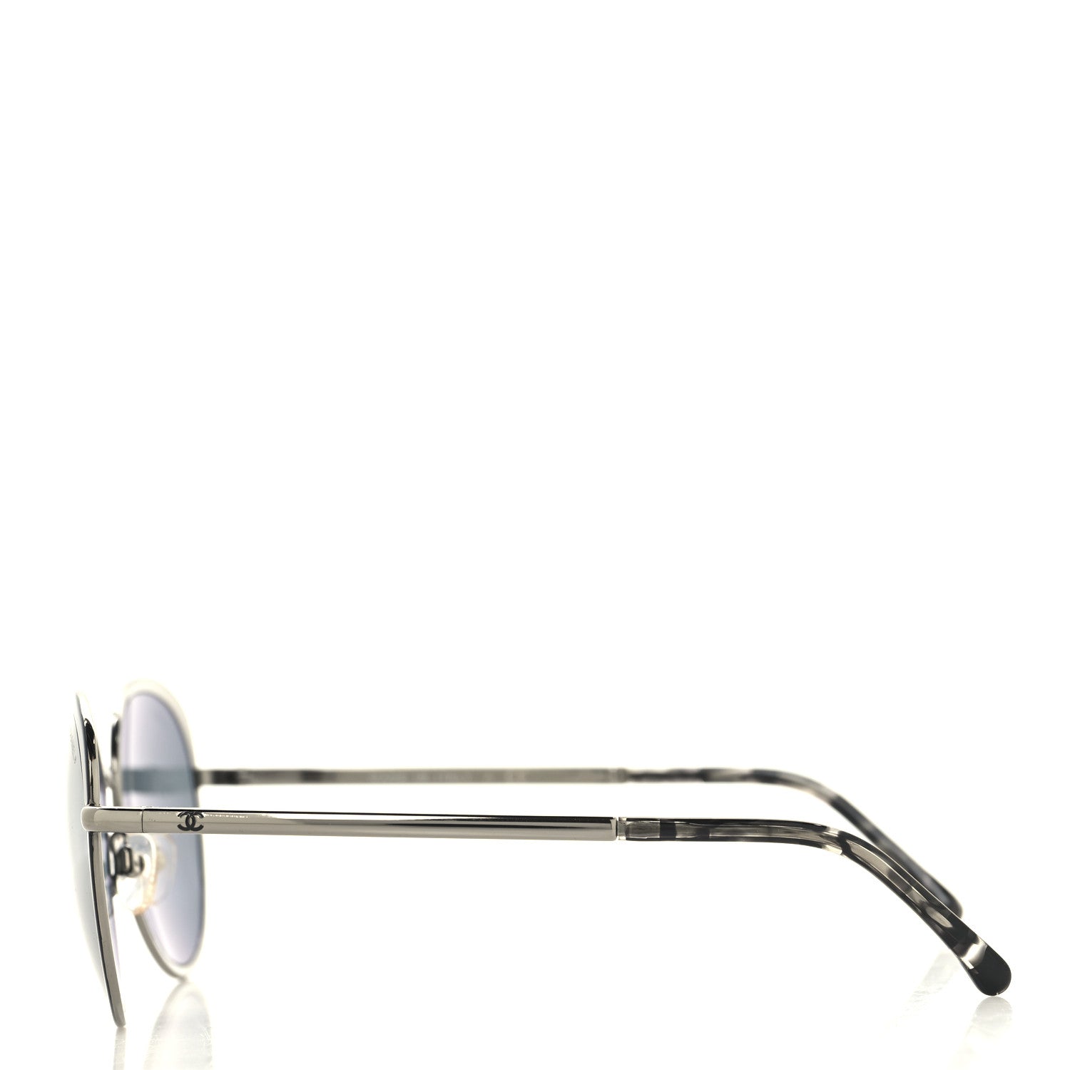 Round Spring Sunglasses 4206 Silver