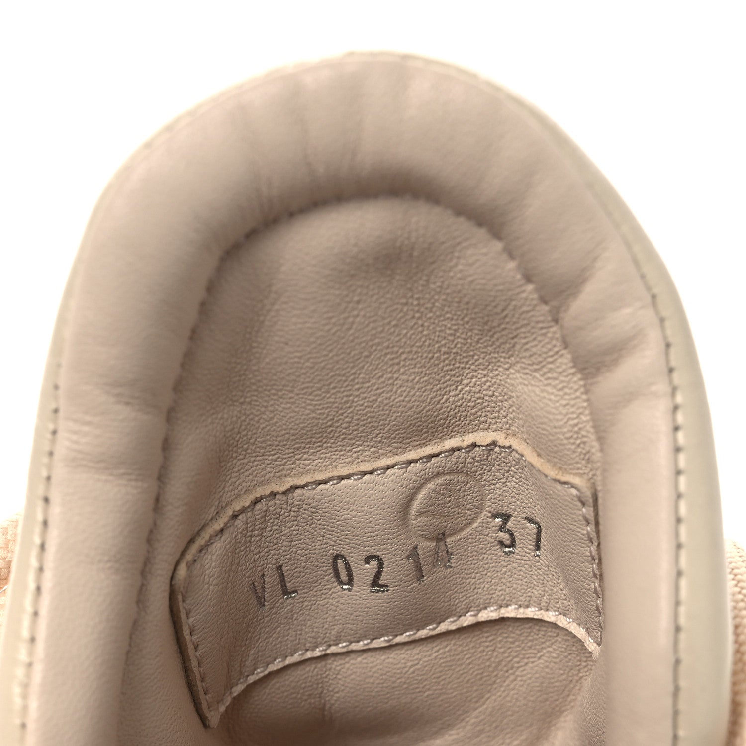 Fabric Embroidered Calfskin LV Archlight Sneakers 37 Nude