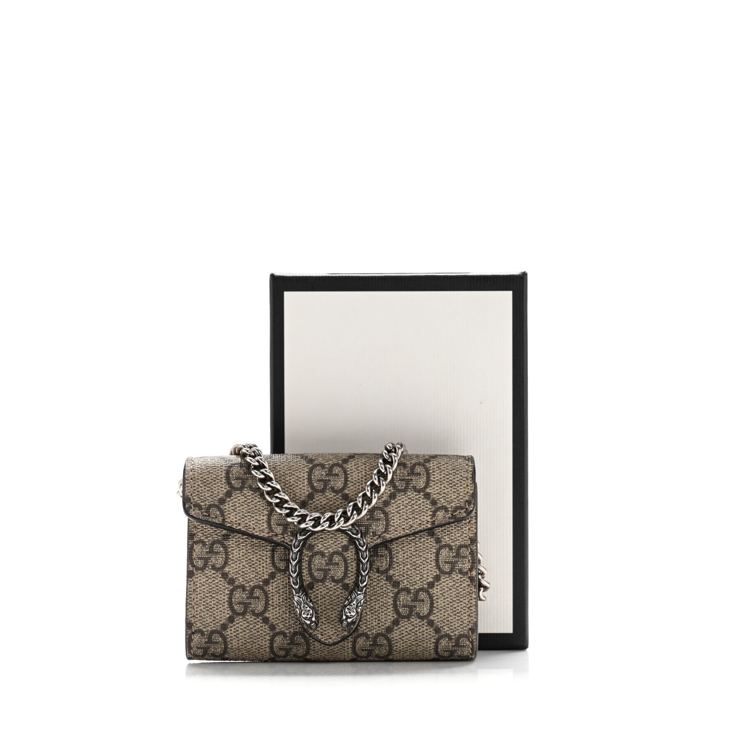GG Supreme Monogram Dionysus Coin Purse Taupe