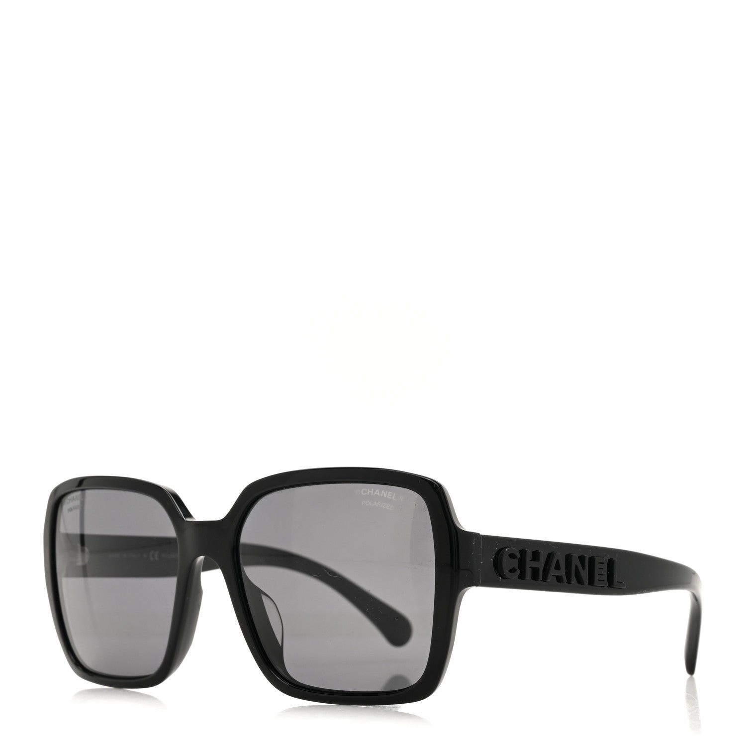 Acetate Polarized Square Sunglasses 5408 Black
