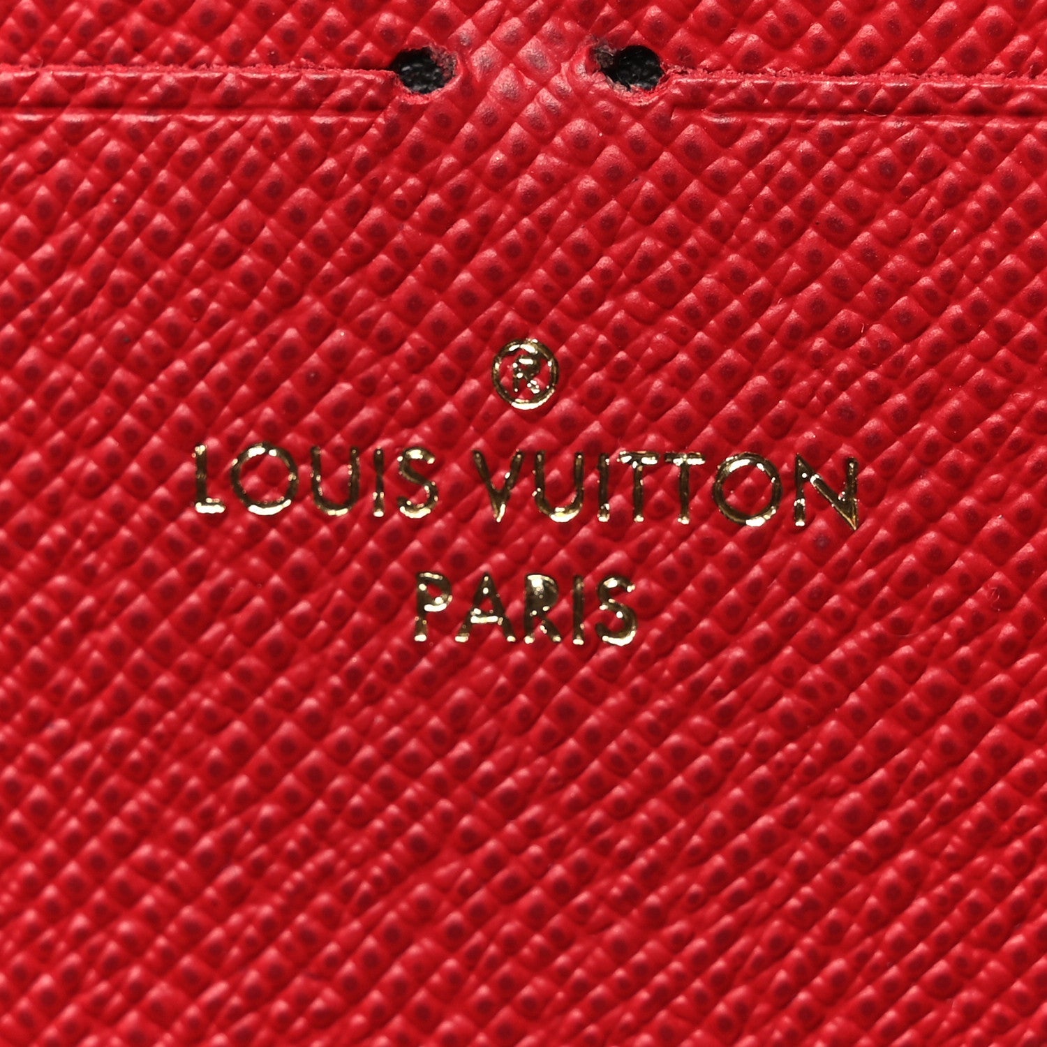 Damier Ebene Clemence Wallet Cherry