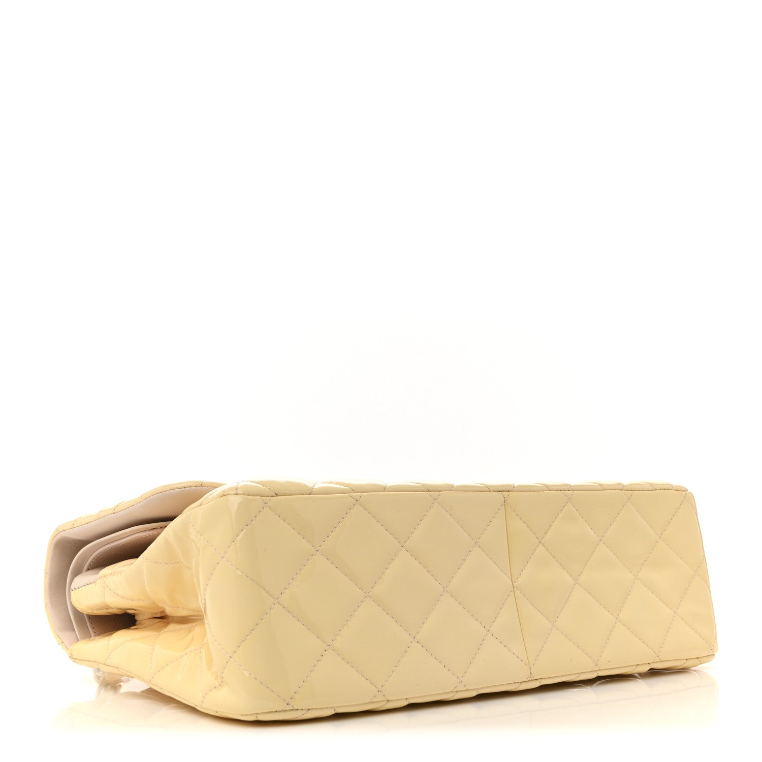 Patent Quilted Jumbo Double Flap Light Pink