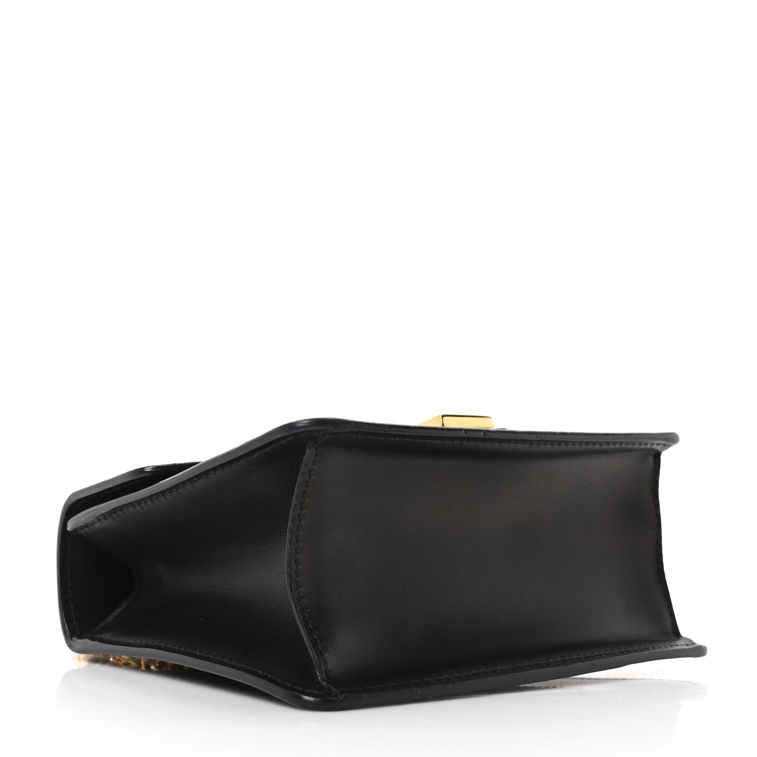 Calfskin Mini Sylvie Chain Shoulder Bag Black
