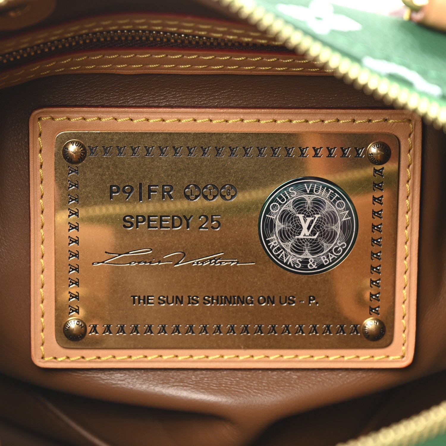 Calfskin Monogram Speedy P9 Bandouliere 25 Green