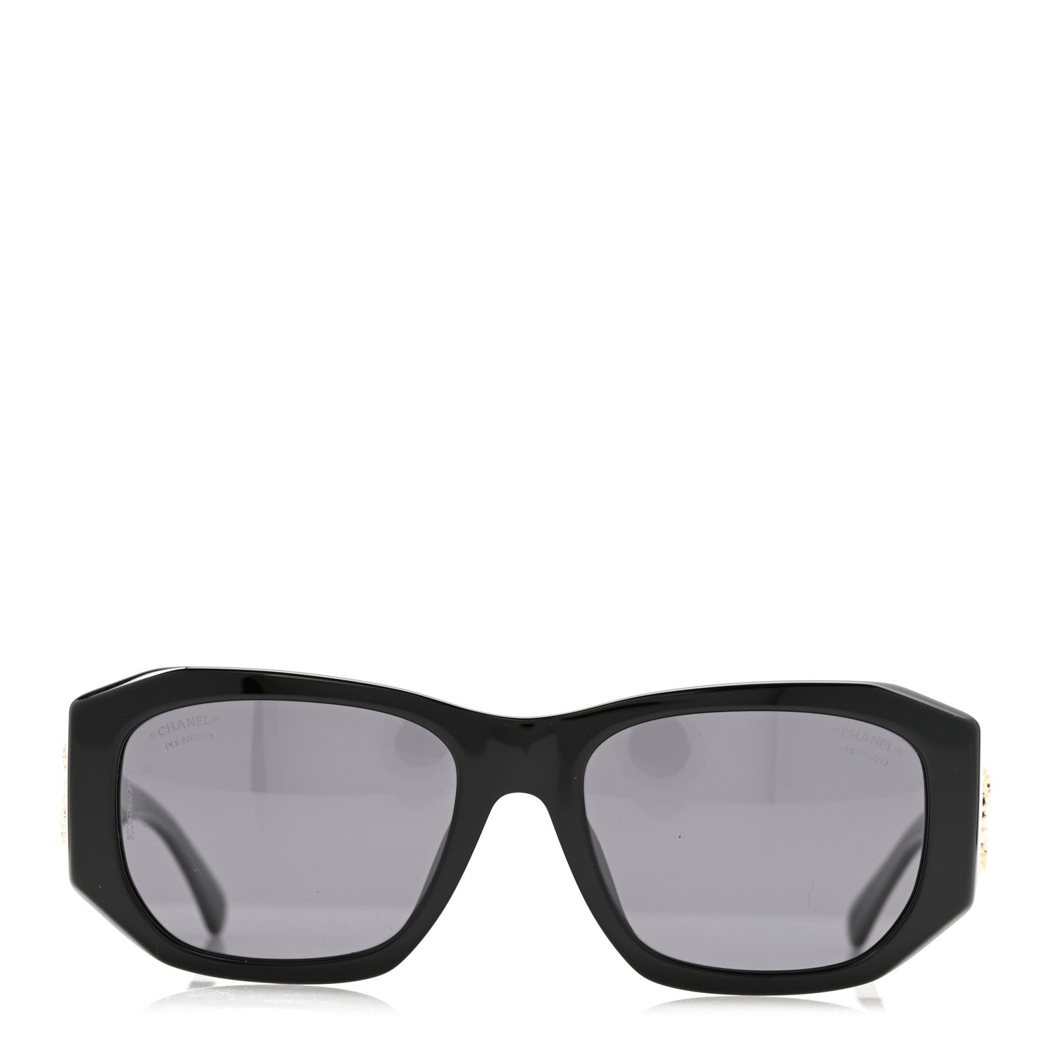 Acetate Rectangle Sunglasses 5554-A Black