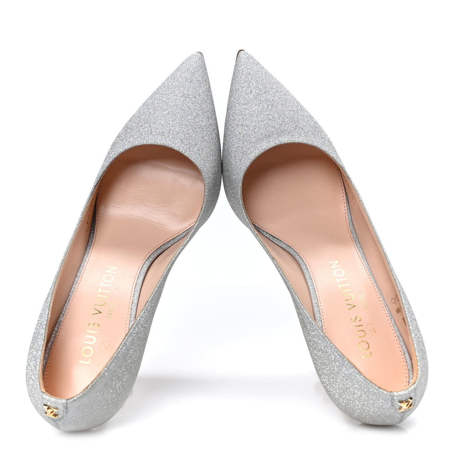 Glitter Fabric Blossom Pumps 37 Silver