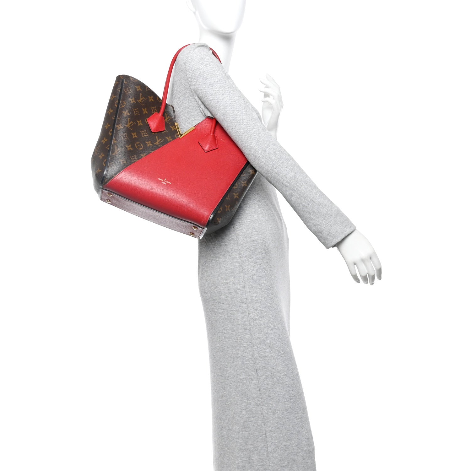Calfskin Monogram Kimono Tote Cherry