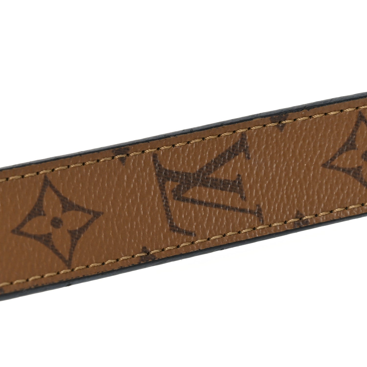 Reverse Monogram Bandouliere Shoulder Strap XL Black