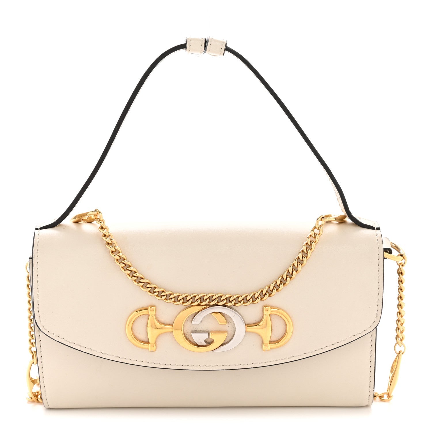 Smooth Calfskin Mini Zumi Shoulder Bag Mystic White