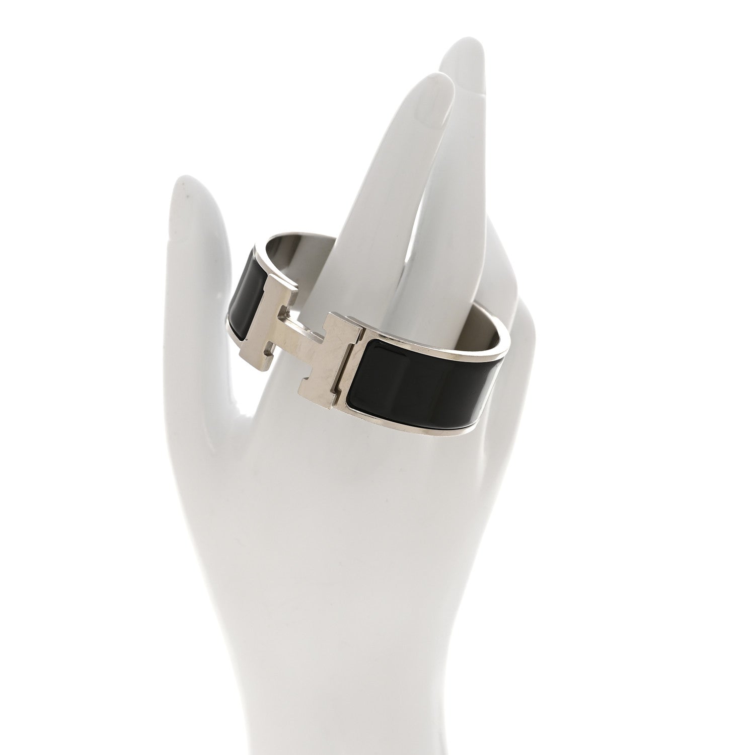 Enamel Wide Clic Clac H Bracelet PM Black