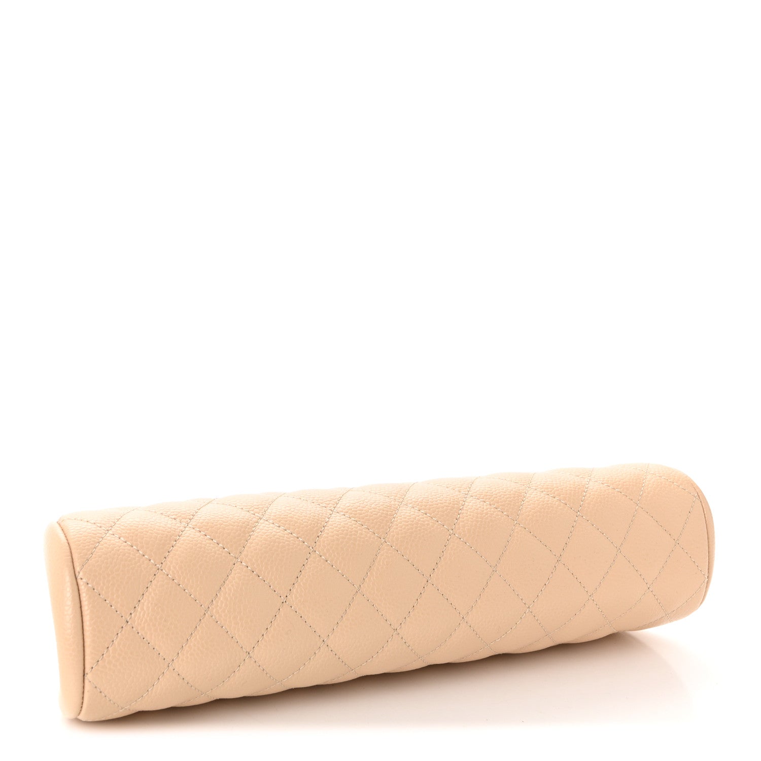 Caviar Quilted Timeless Clutch Light Beige