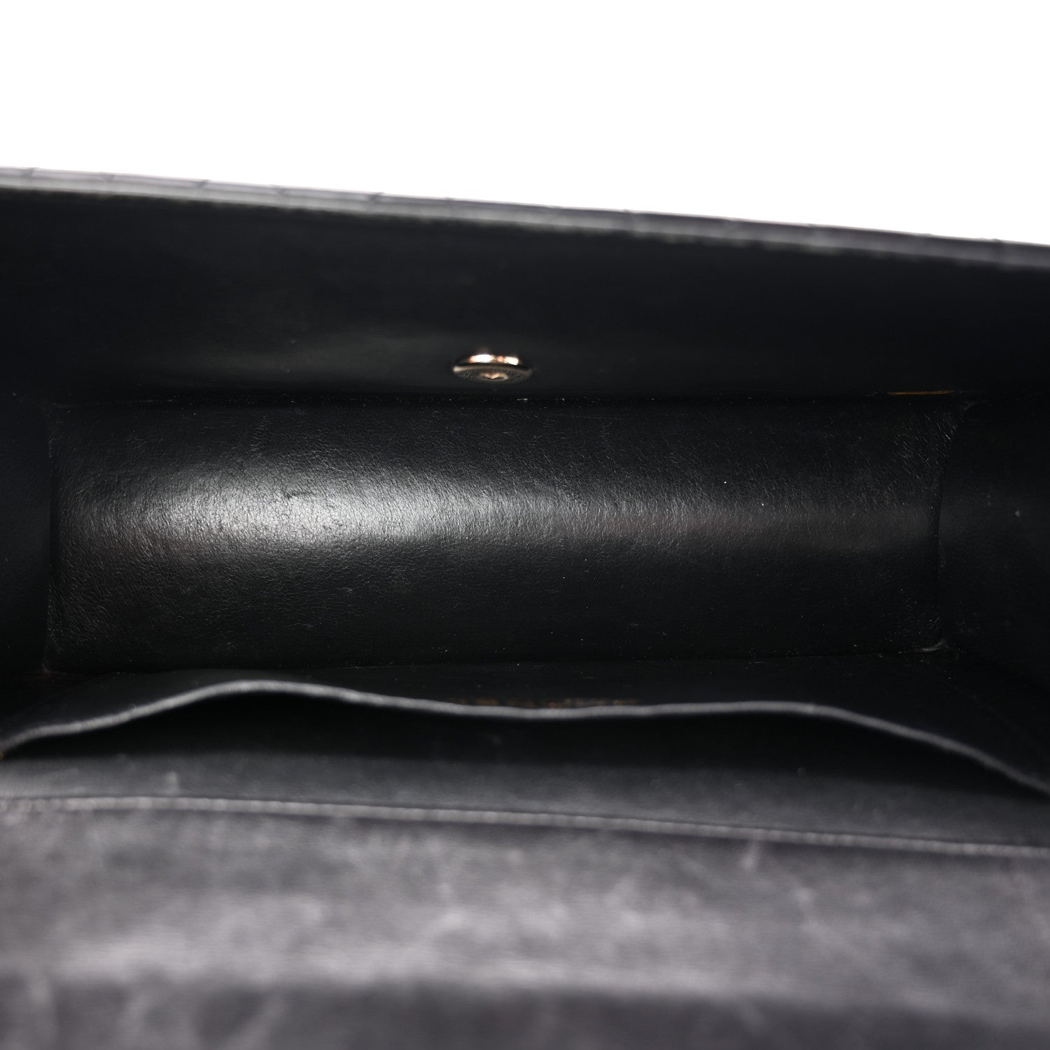 Patent Calfskin Quilted East West Flap Shoulder Bag Black