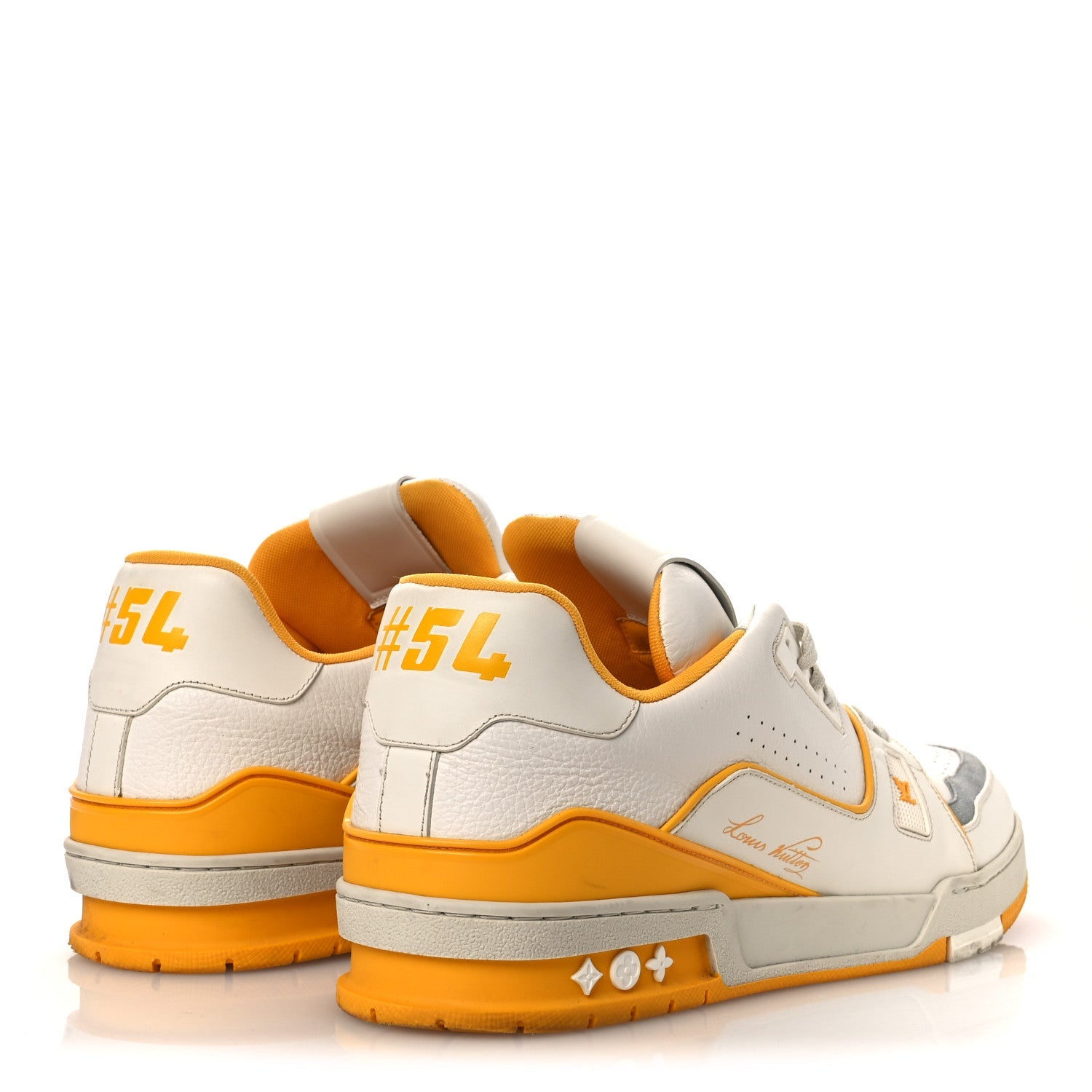 Calfskin LV Trainer Sneakers 11 Yellow