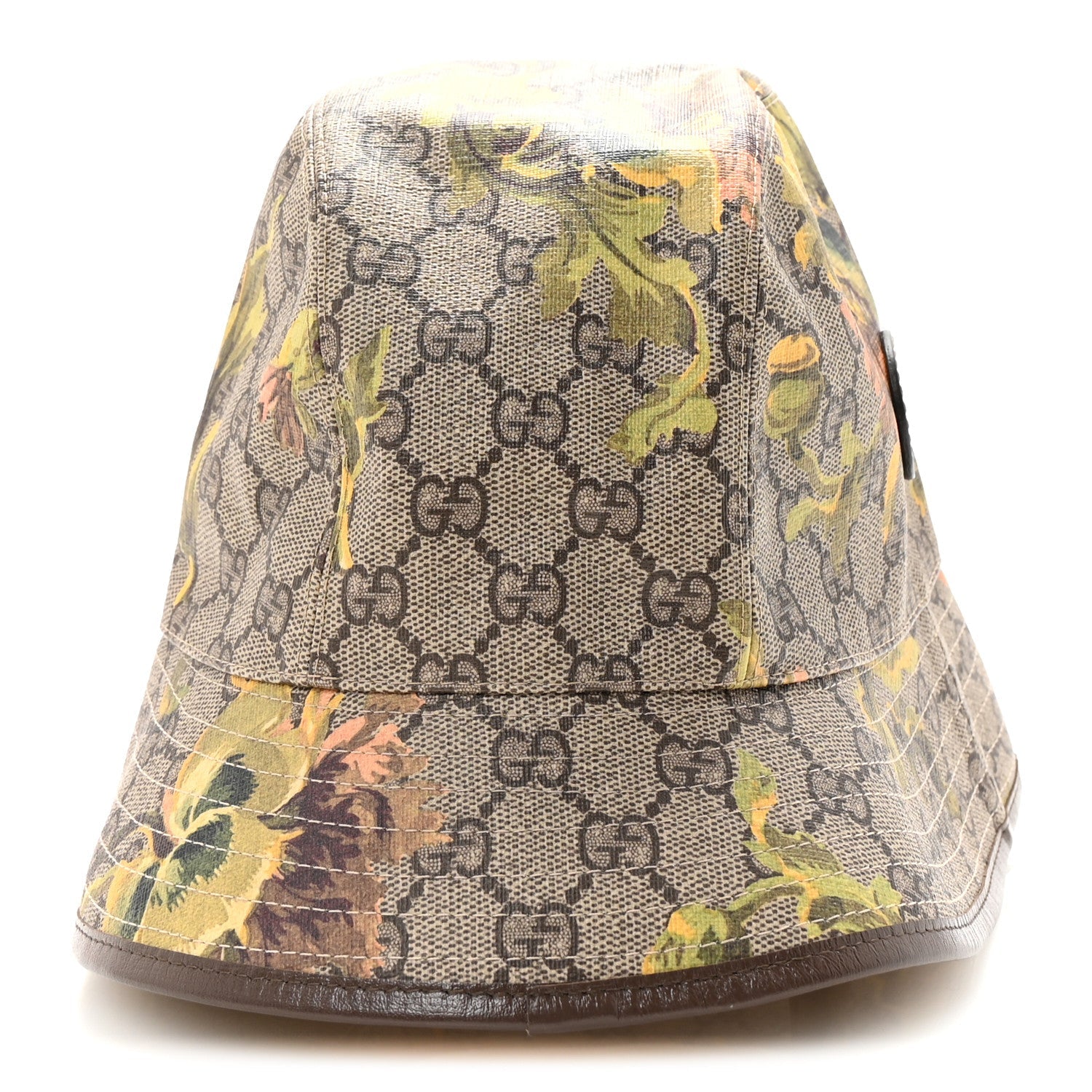 GG Supreme Monogram Azalea Calfskin Dusty Carnation Retro Interlocking G Bucket Hat S Beige Ebony Multicolor
