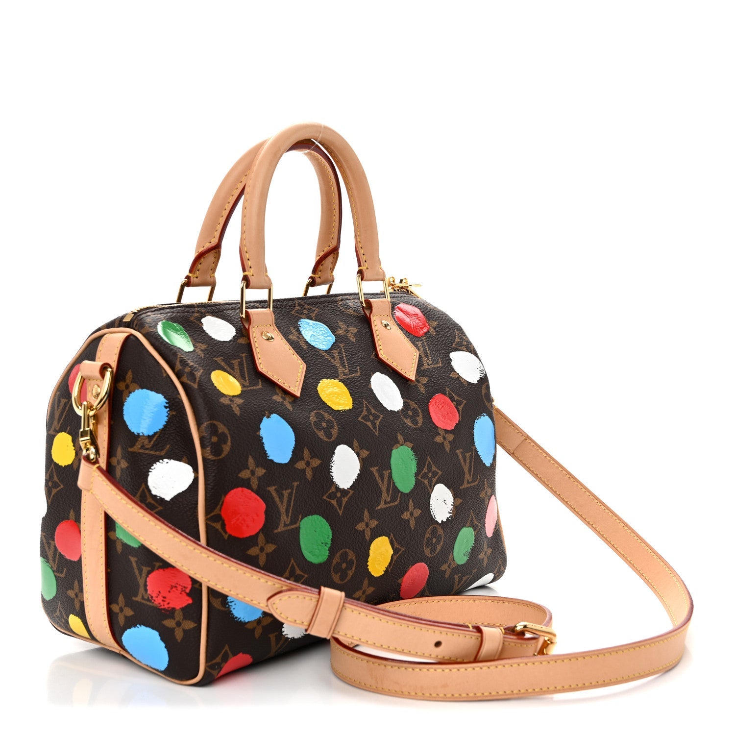 LV X YK Monogram Speedy Bandouliere 25 Multicolor