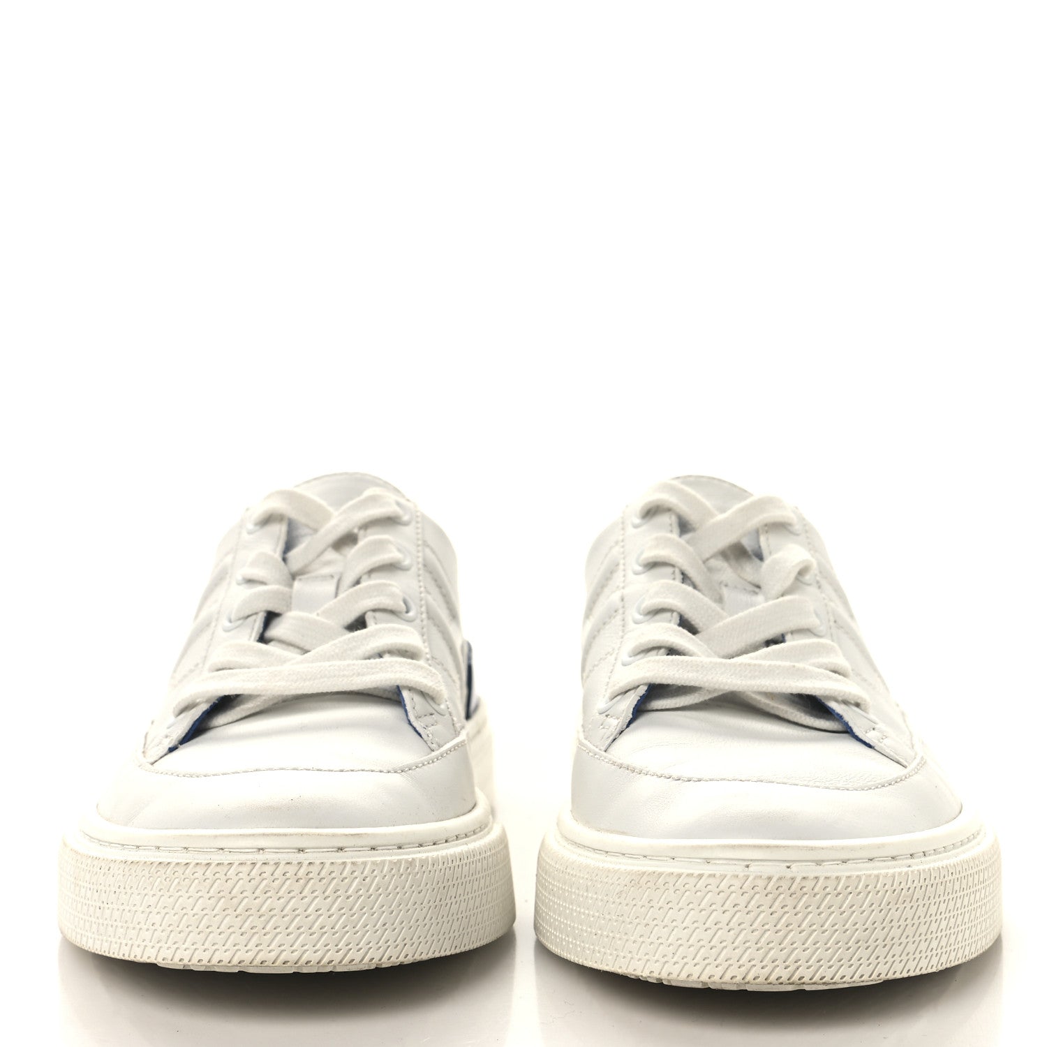 Matte Niloticus Crocodile Calfskin Deep Sneakers 37 White Bleu Bleuet