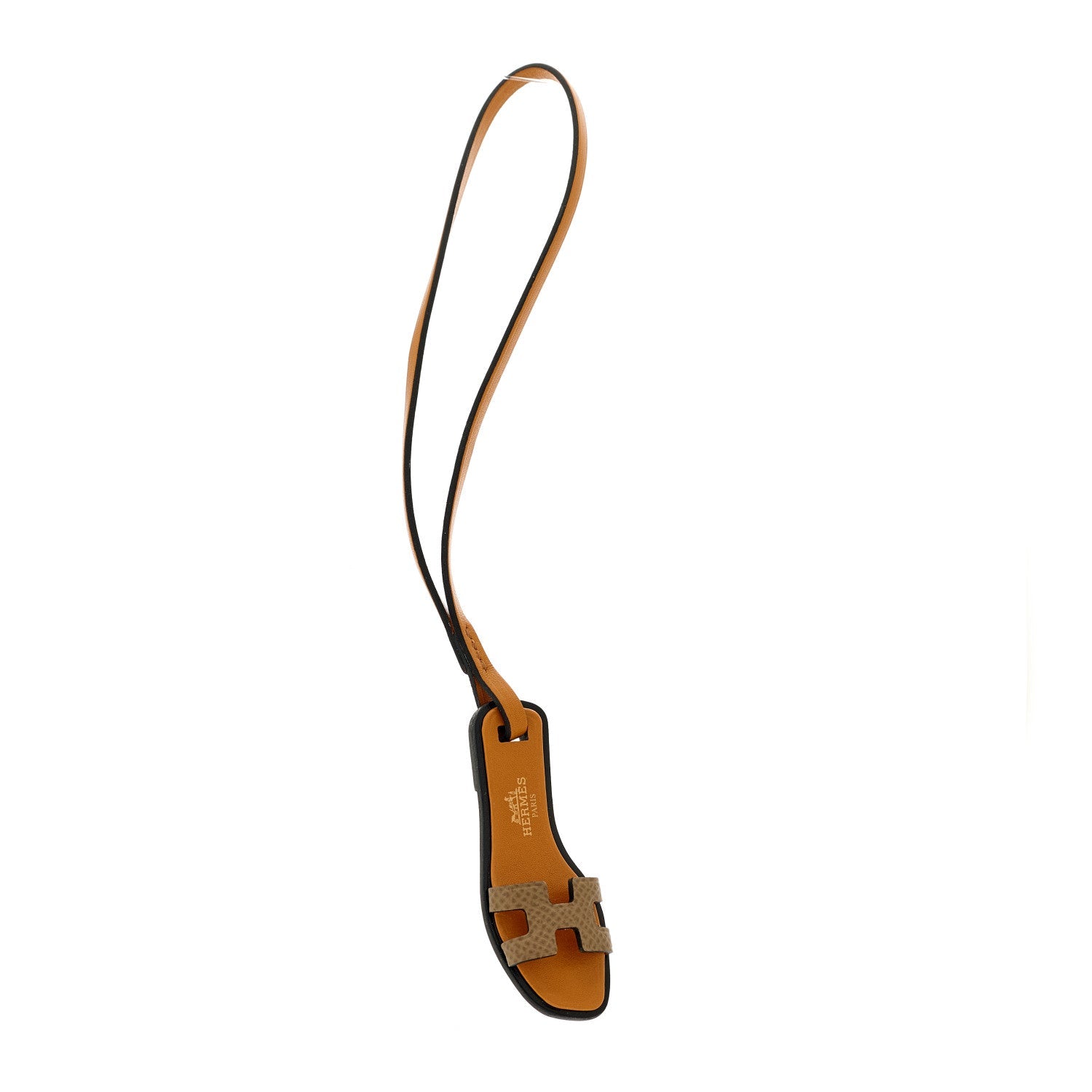 Epsom Butler Calfskin Hunter Oran Nano Bag Charm Etoupe