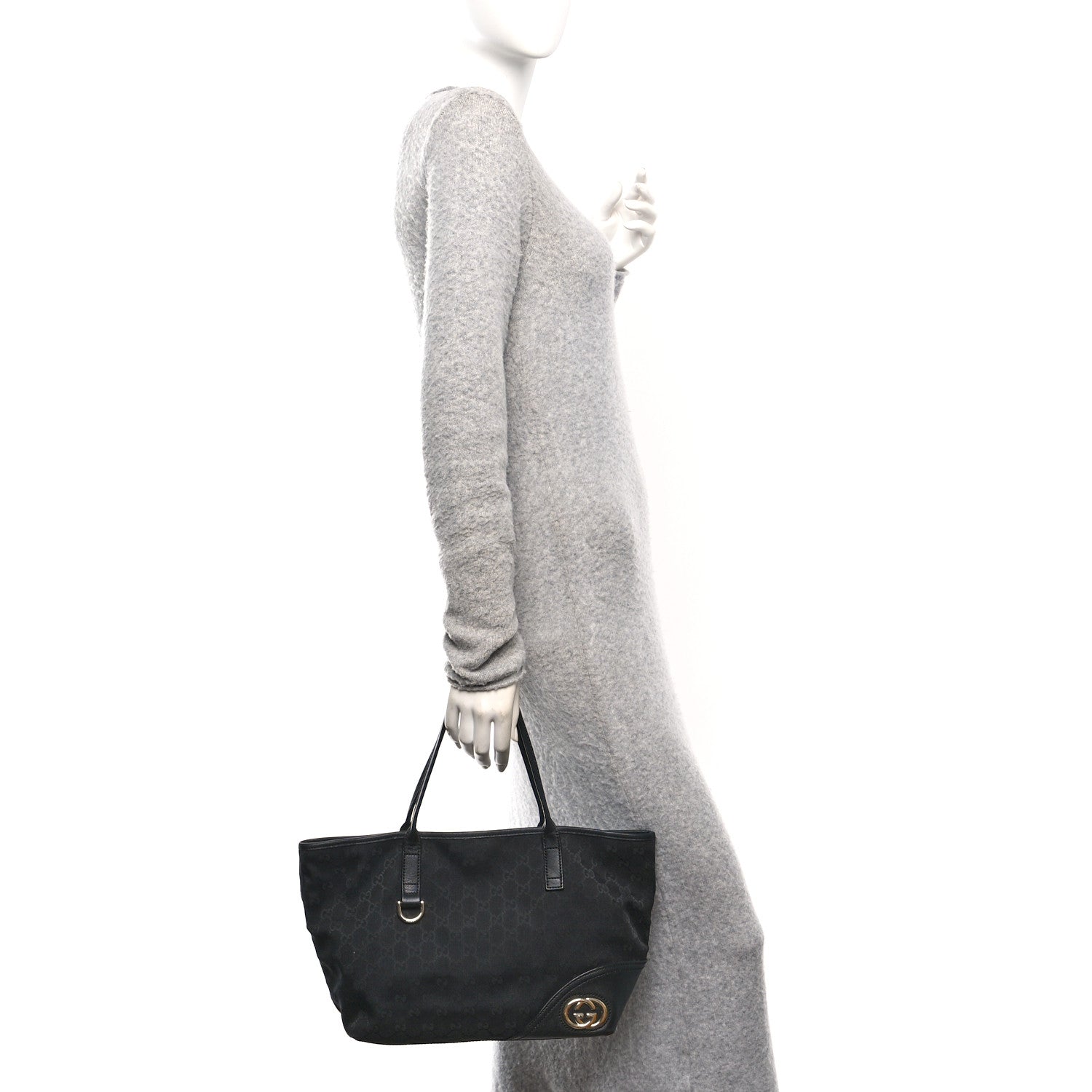 Monogram Medium New Britt Tote Black