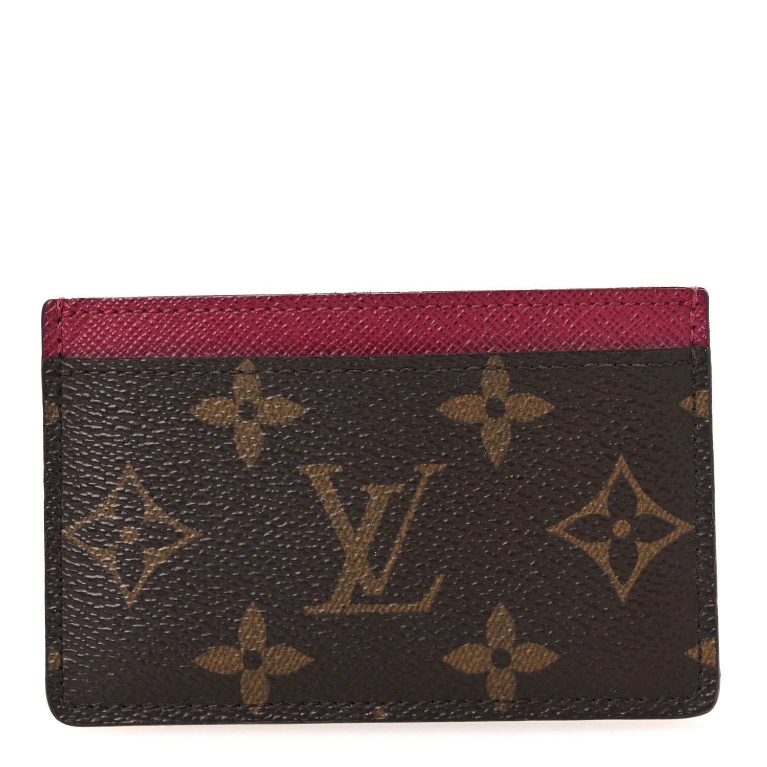 Monogram Card Holder Fuchsia