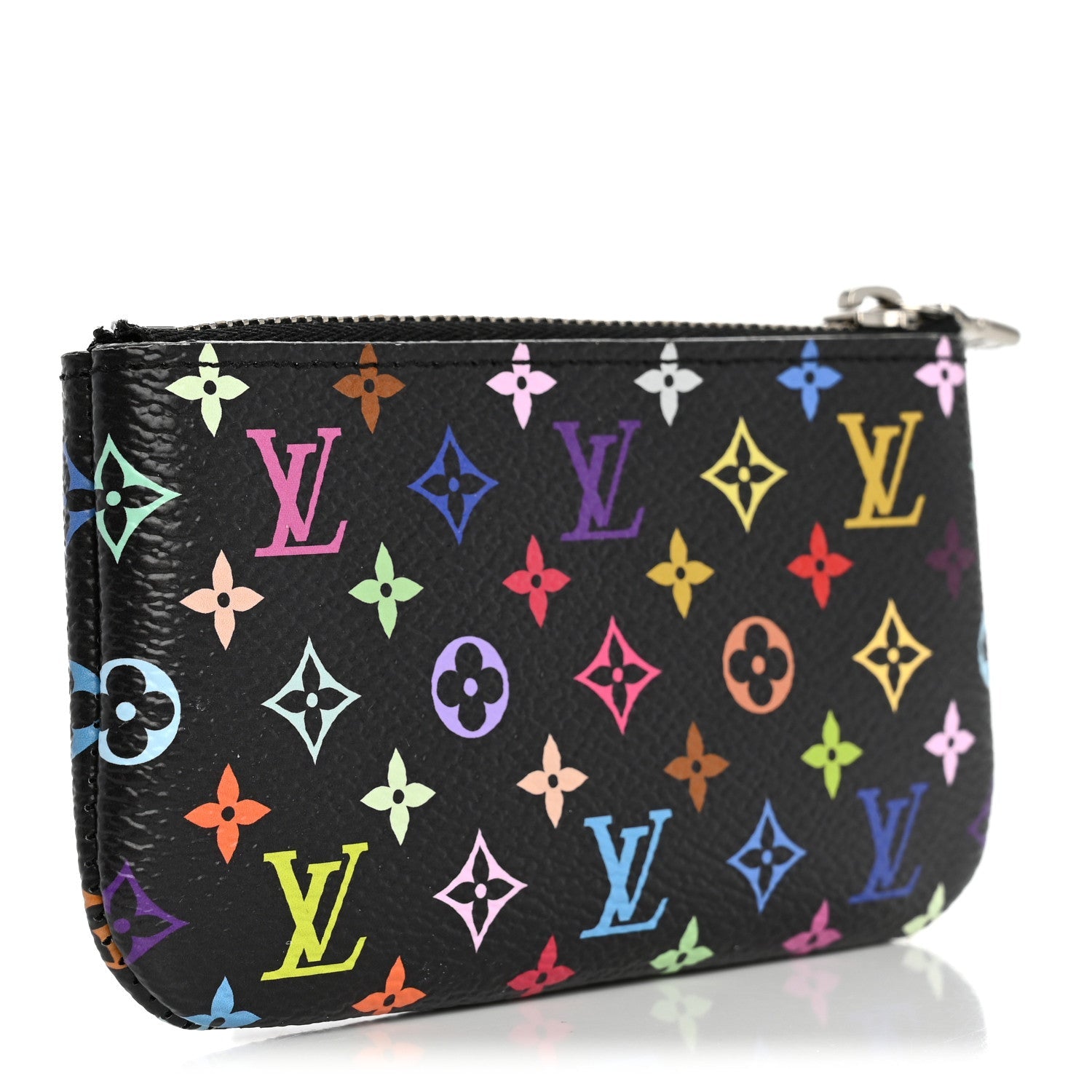 LV X TM Monogram Multicolor Key Pouch Black