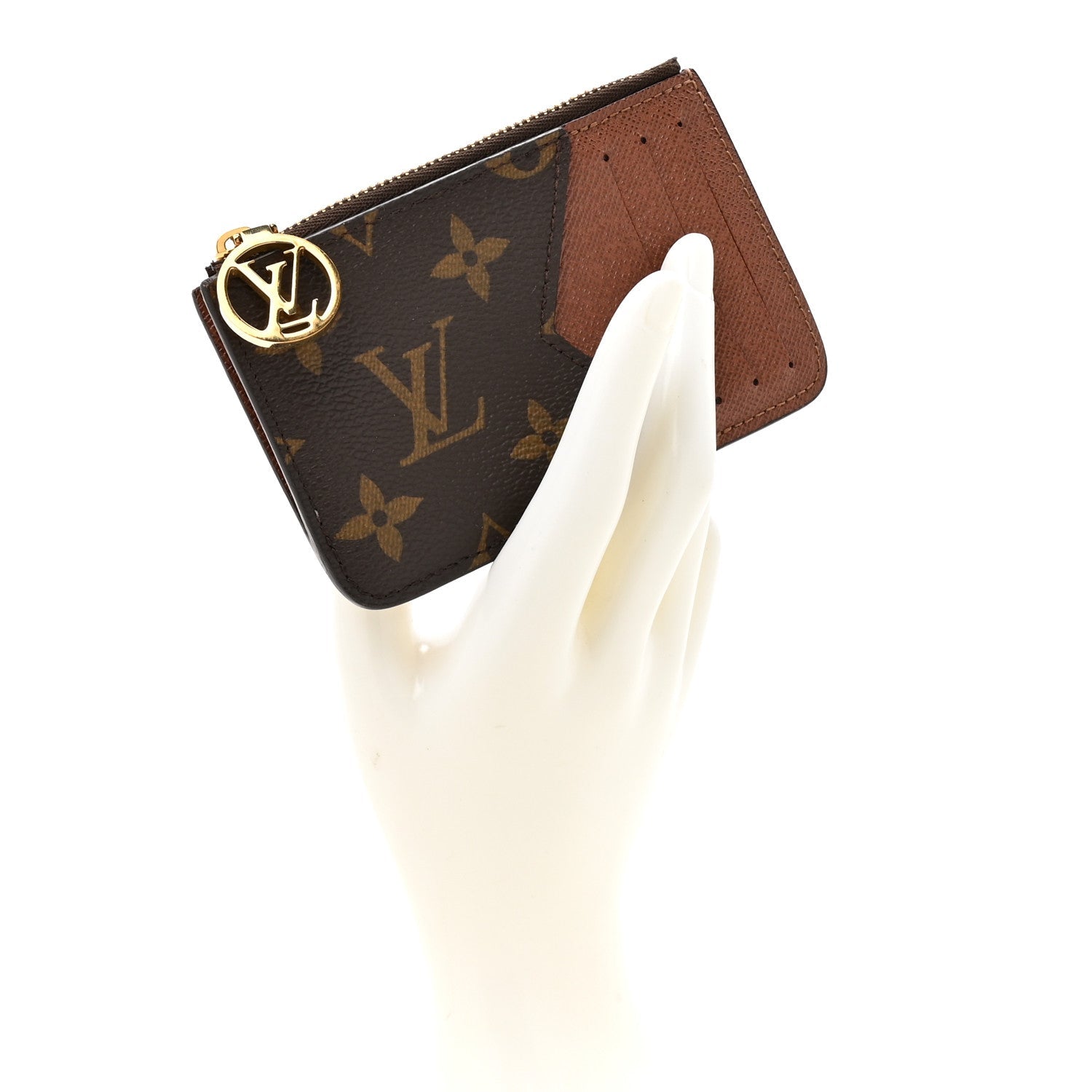Monogram Zipped Romy Card Holder