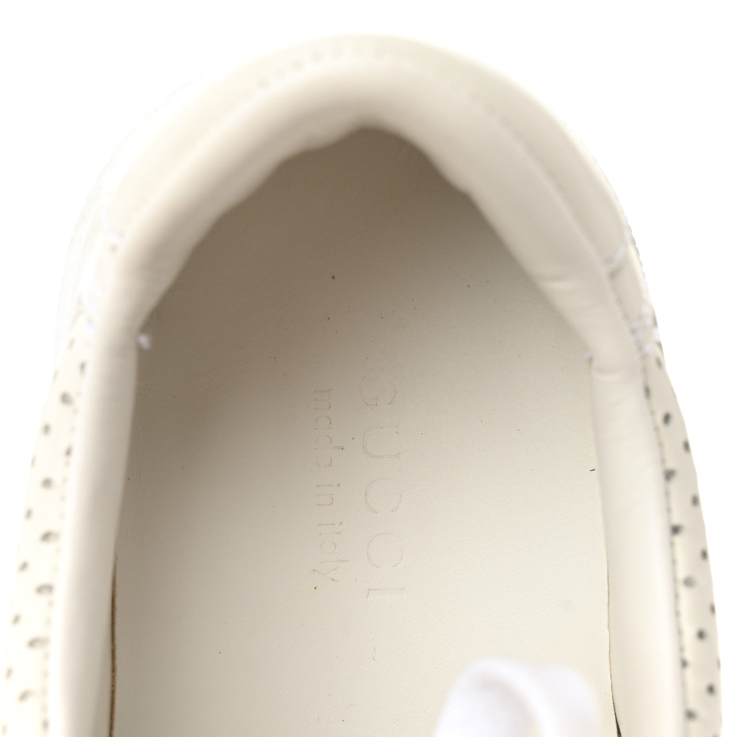Calfskin GG Tennis Embossed Perforated Womens Platform 55mm Sneakers 37 Great White
