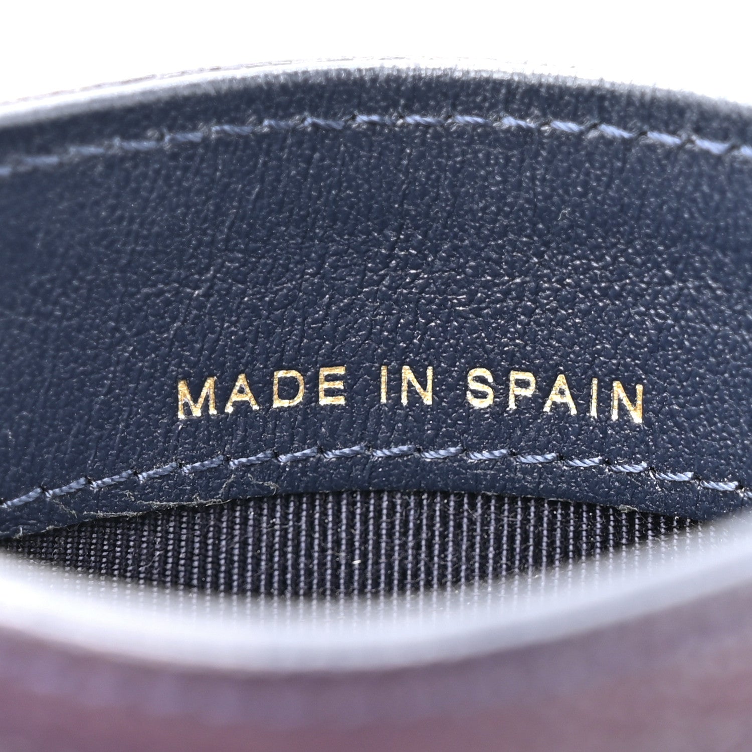 Caviar Quilted Card Holder Navy