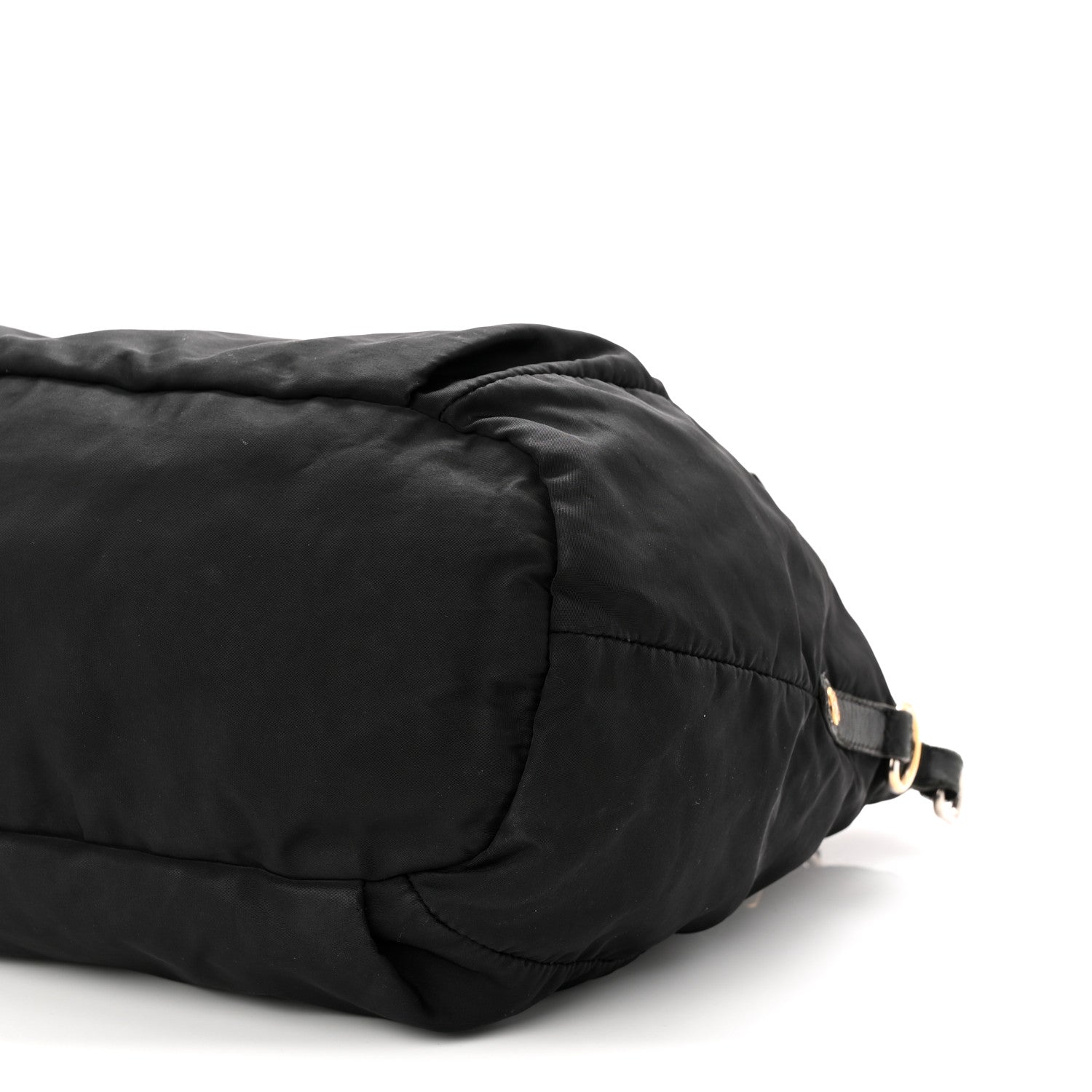 Tessuto Nylon Vitello Daino Shopping Satchel Black