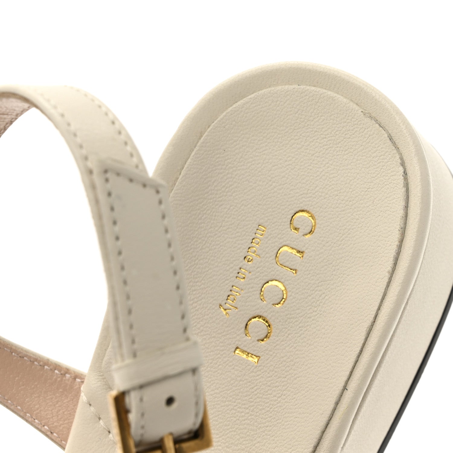 Nappa Matelasse Double G 35mm Thong Sandals 38 Mystic White