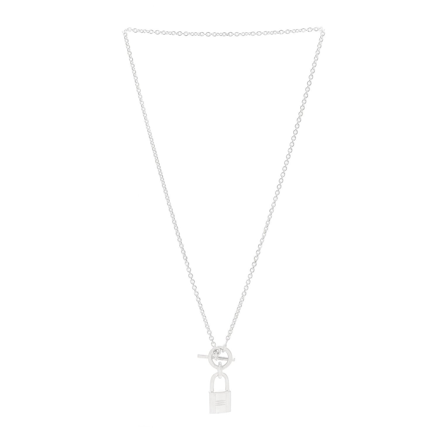 Sterling Silver Cadenas Kelly Lock Pendant Necklace