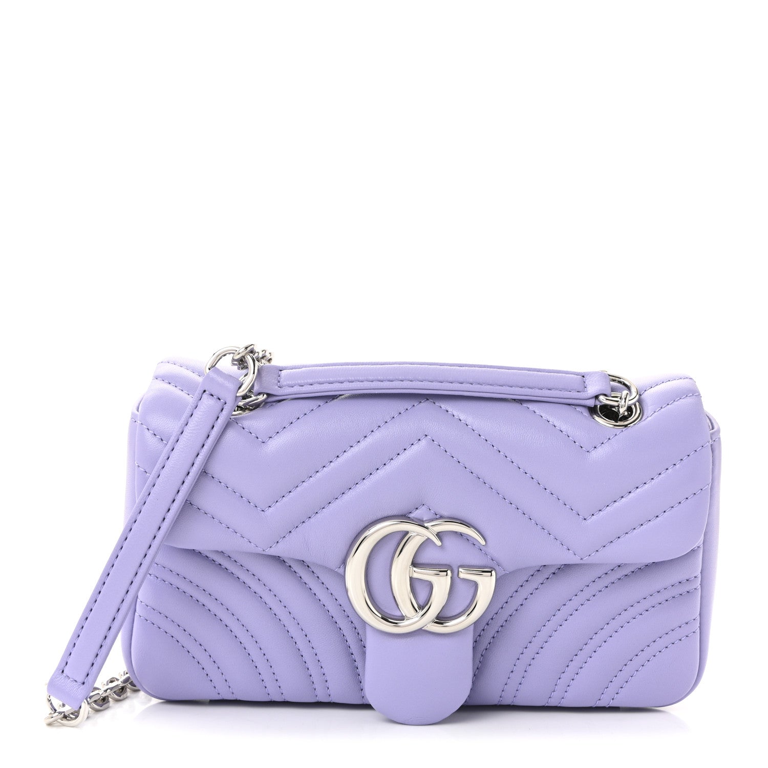 Lambskin Matelasse Small GG Marmont Shoulder Bag Lapis