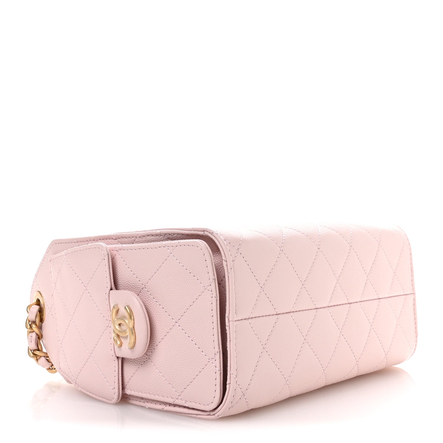 Caviar Quilted Mini Chanel 25 Handbag Light Pink