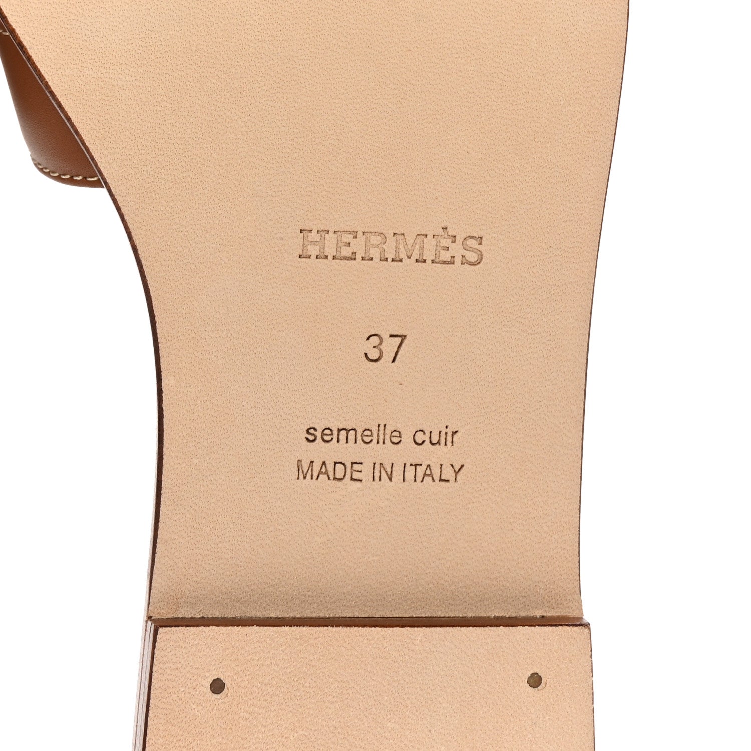 Box Calfskin Oran Sandals 37 Gold