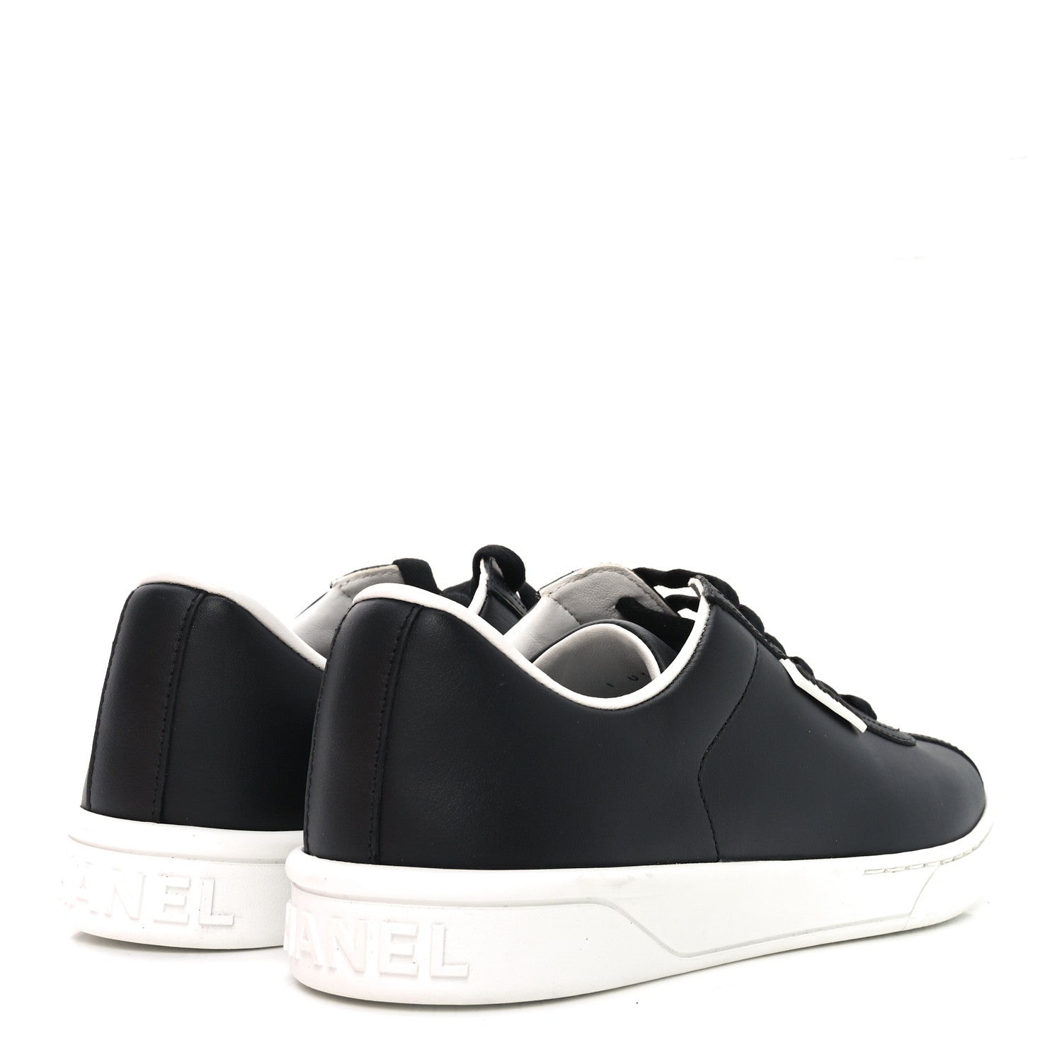 Calfskin CC Womens Sneakers 36.5 Black