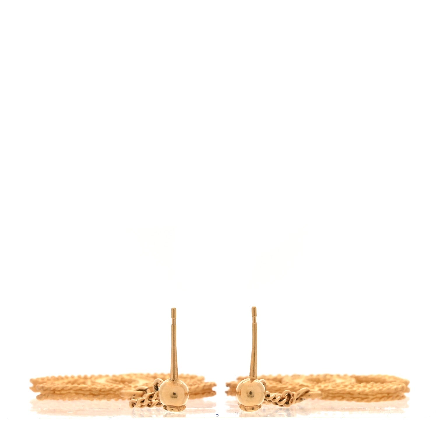CC Drop Earrings Matte Gold