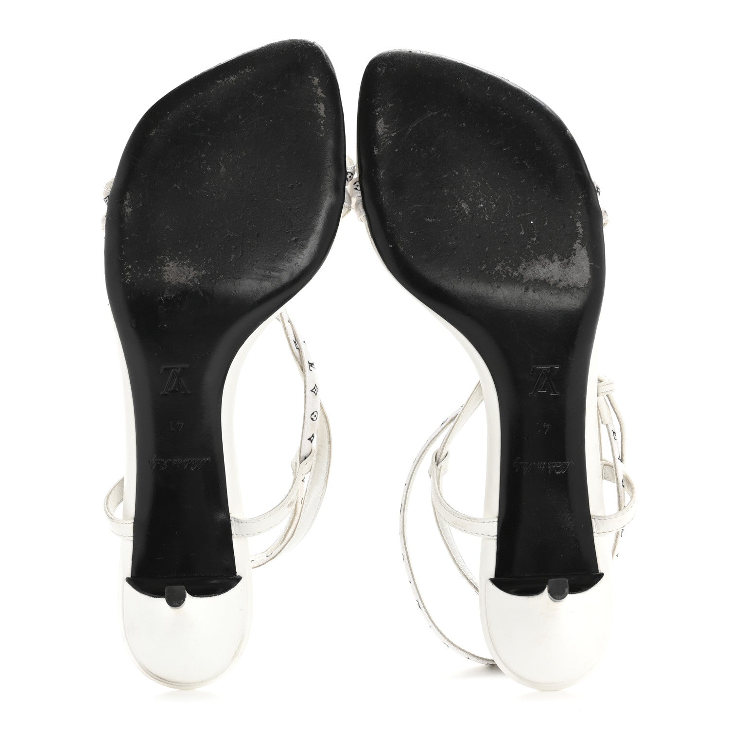 Satin Calfskin Citizen Sandal 41 White