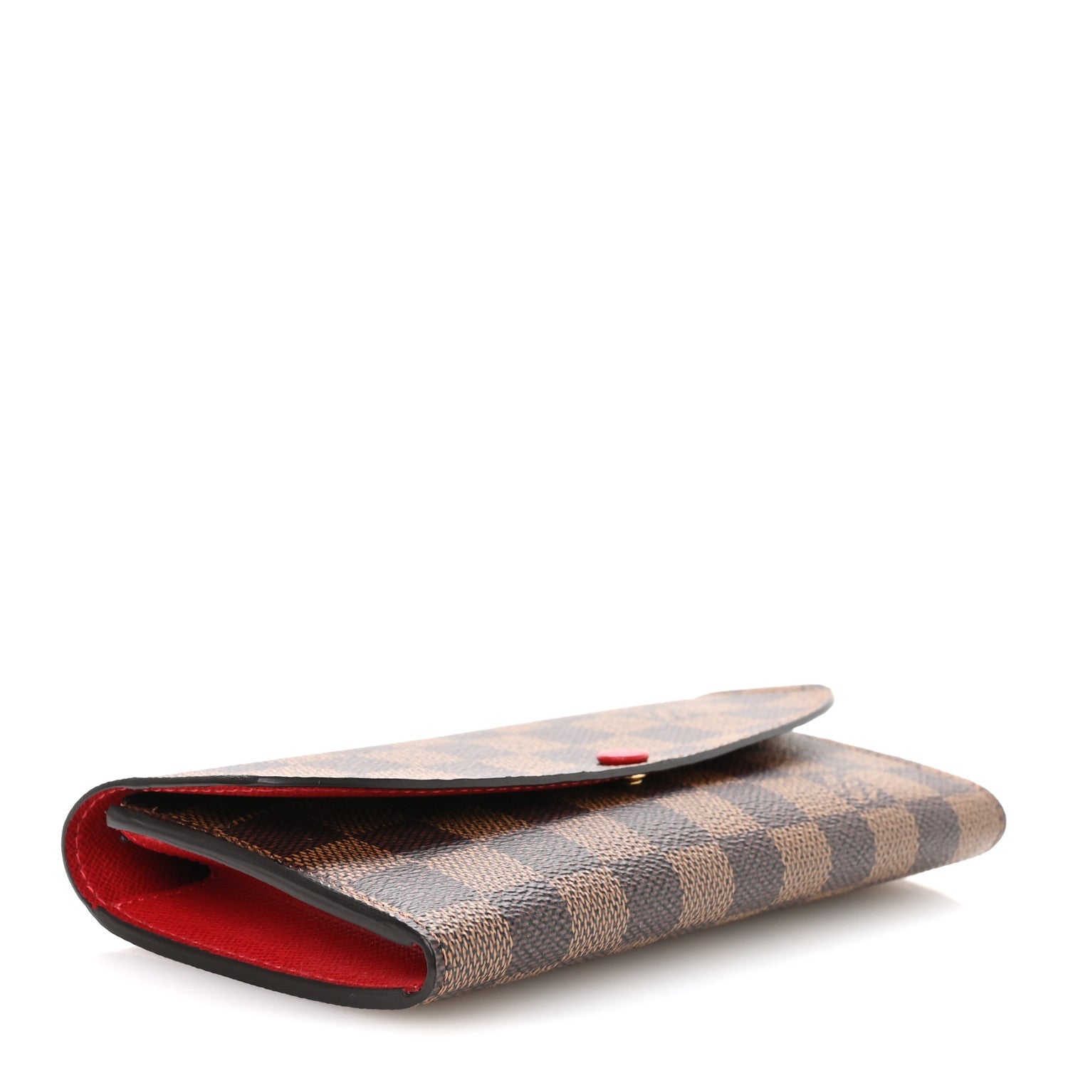 Damier Ebene Emilie Wallet Red