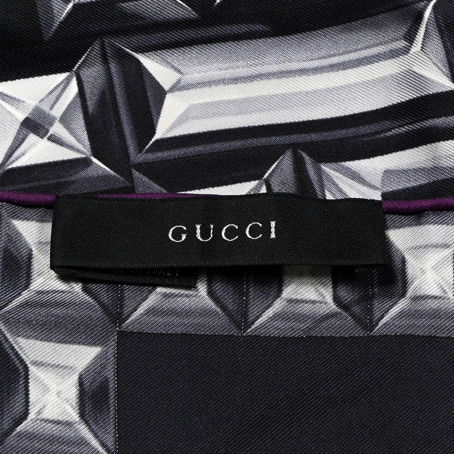 Silk GG Jewel Square Scarf Black Multicolor