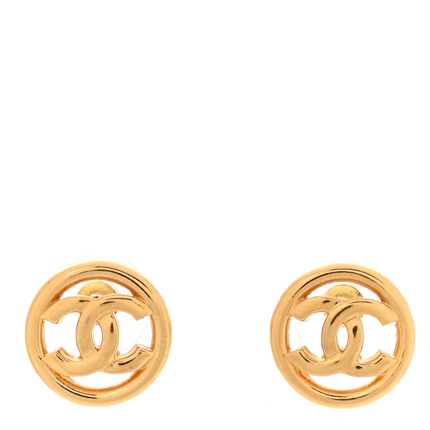 CC Round Earrings Gold