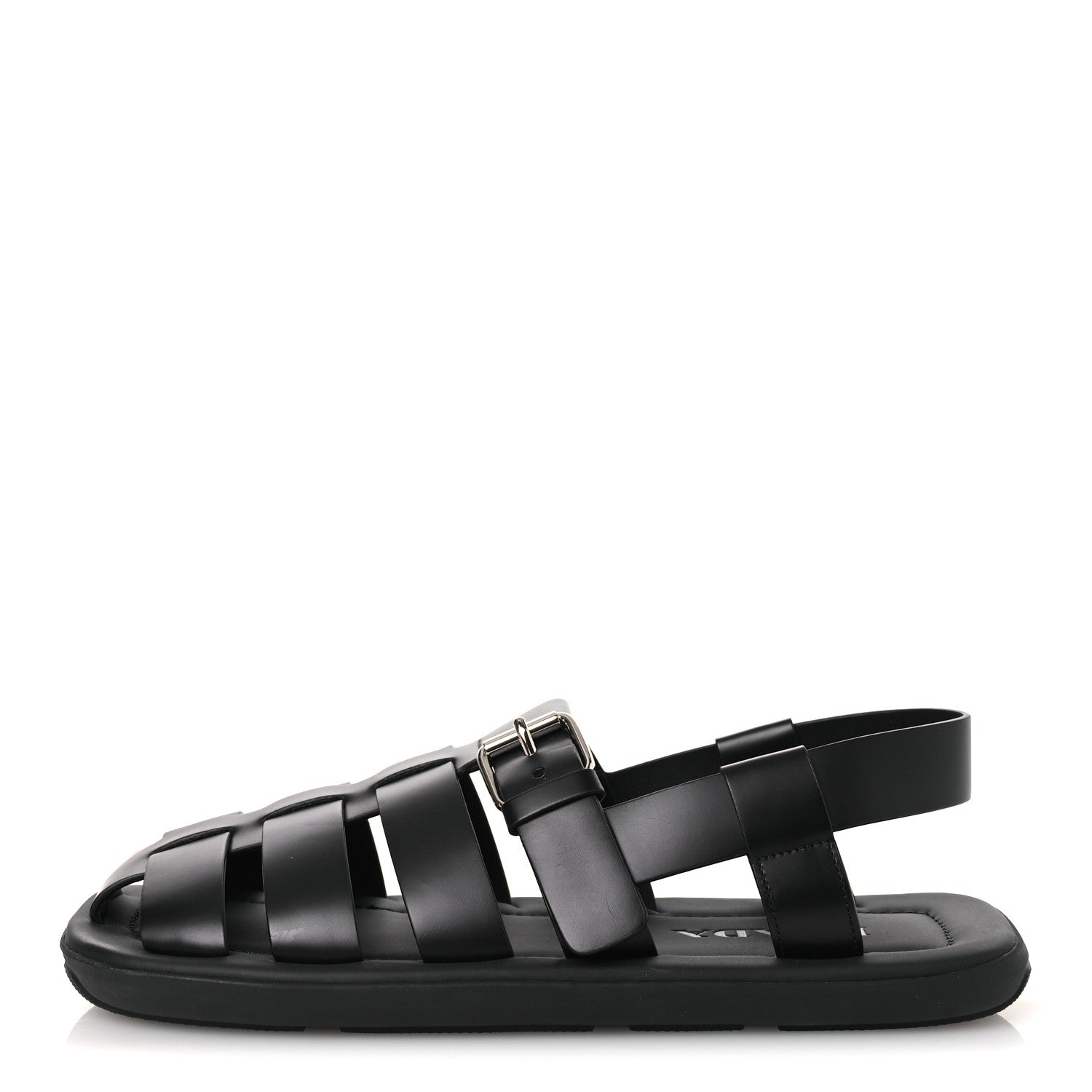 Spazzolato Rois Mens Fisherman Cage Sandals 9 Black
