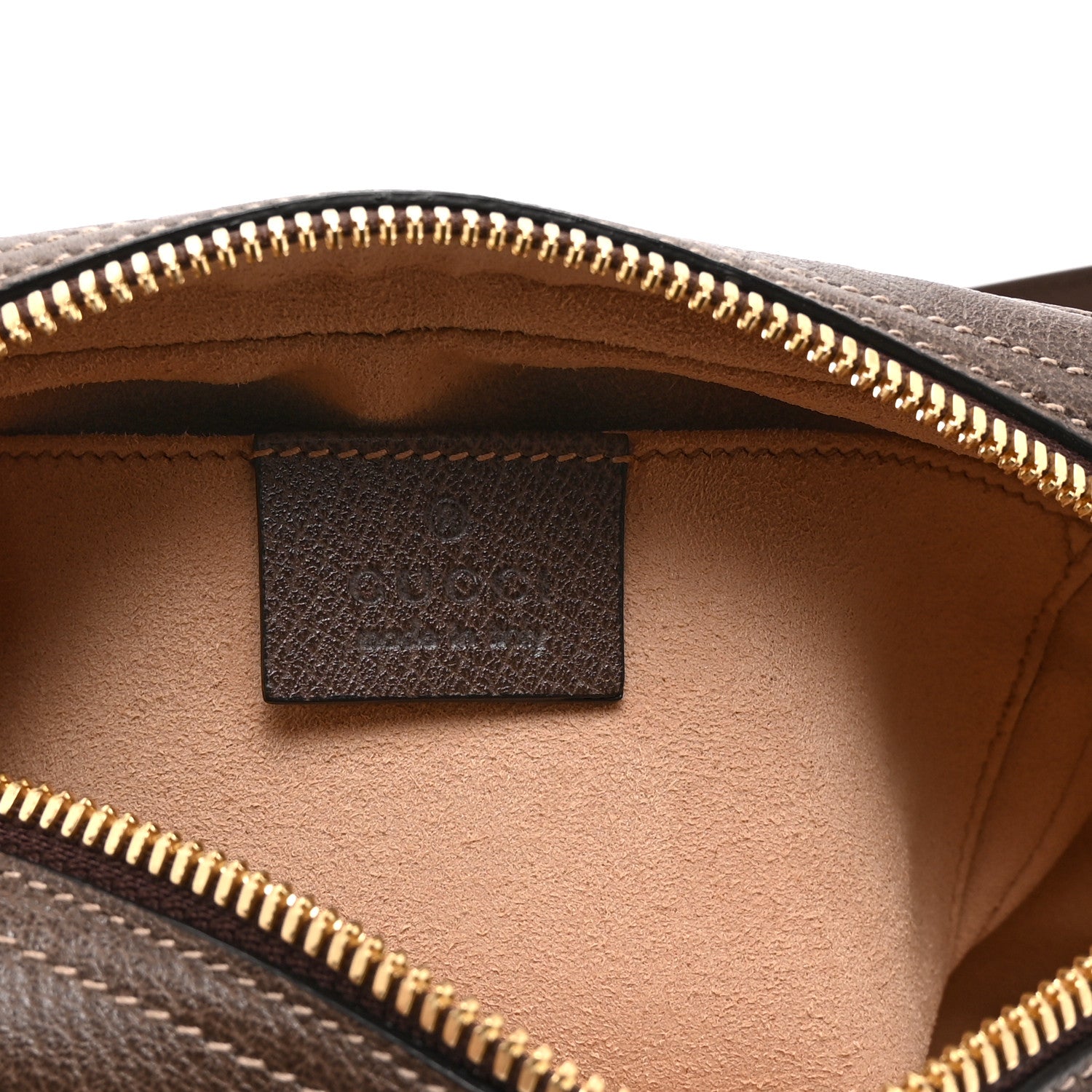 GG Supreme Monogram Web Small Ophidia Belt Bag 85 34 Dark Brown