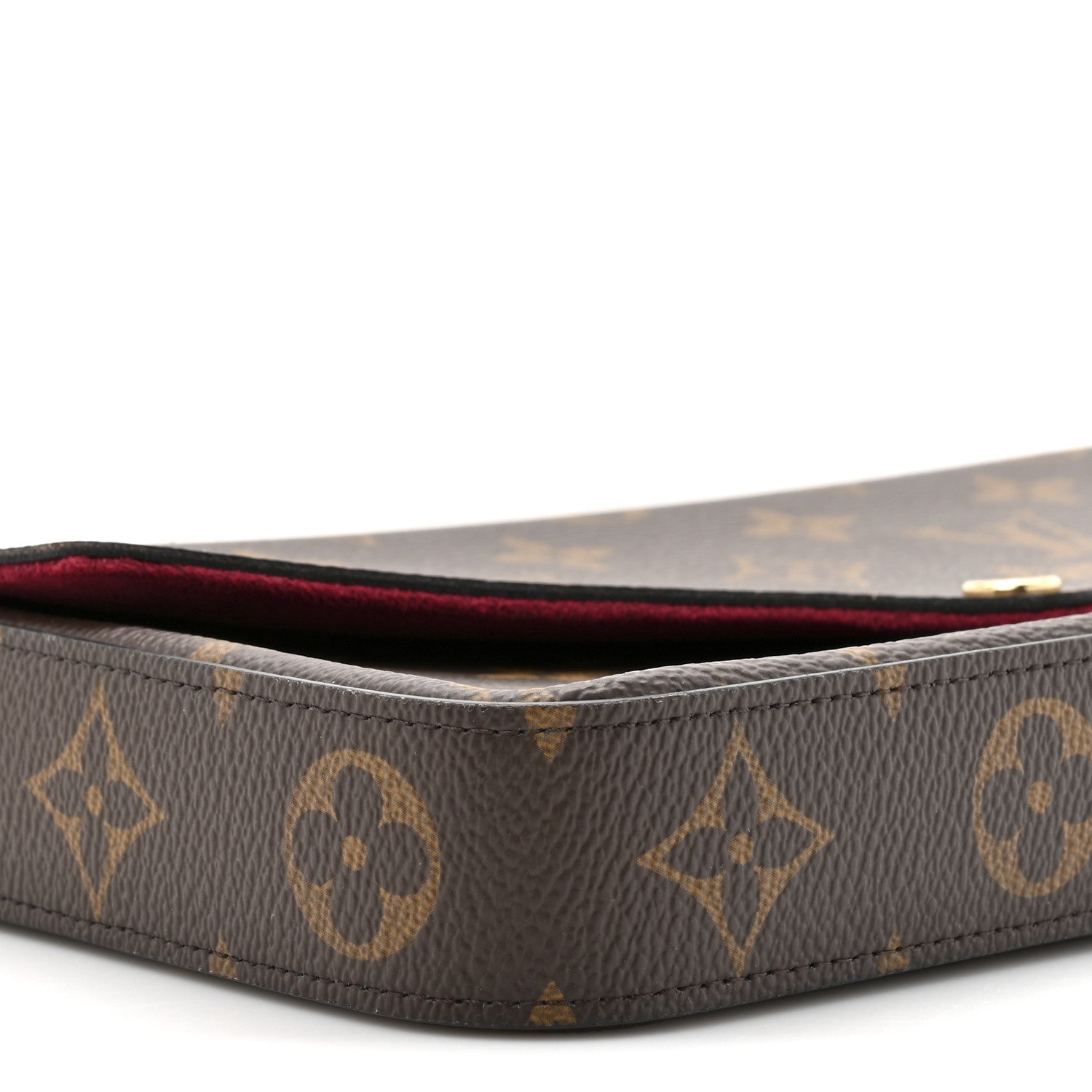Monogram Pochette Felicie Chain Wallet Fuchsia