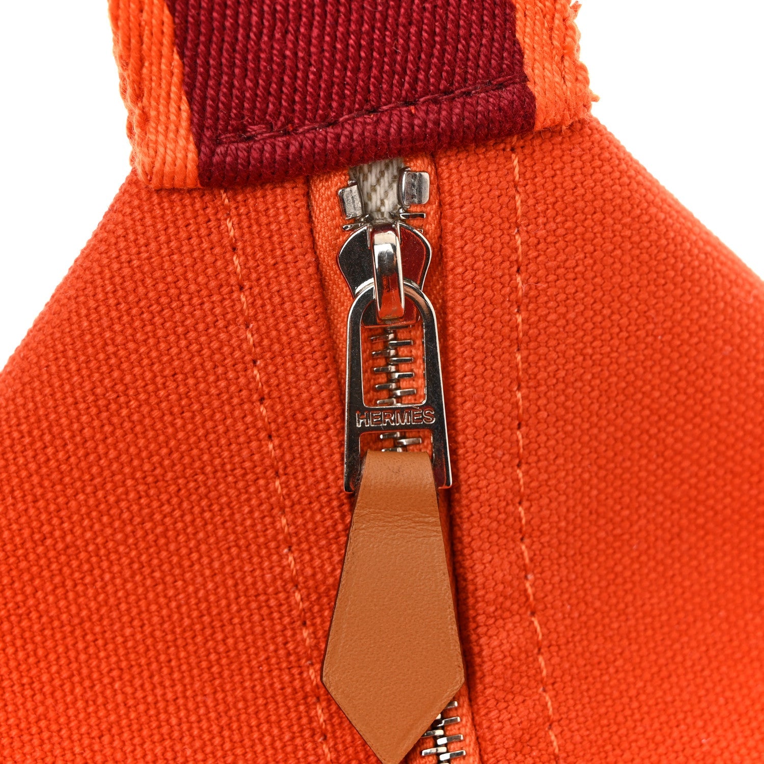Canvas Small Bride-A-Brac Pouch Orange Burgundy
