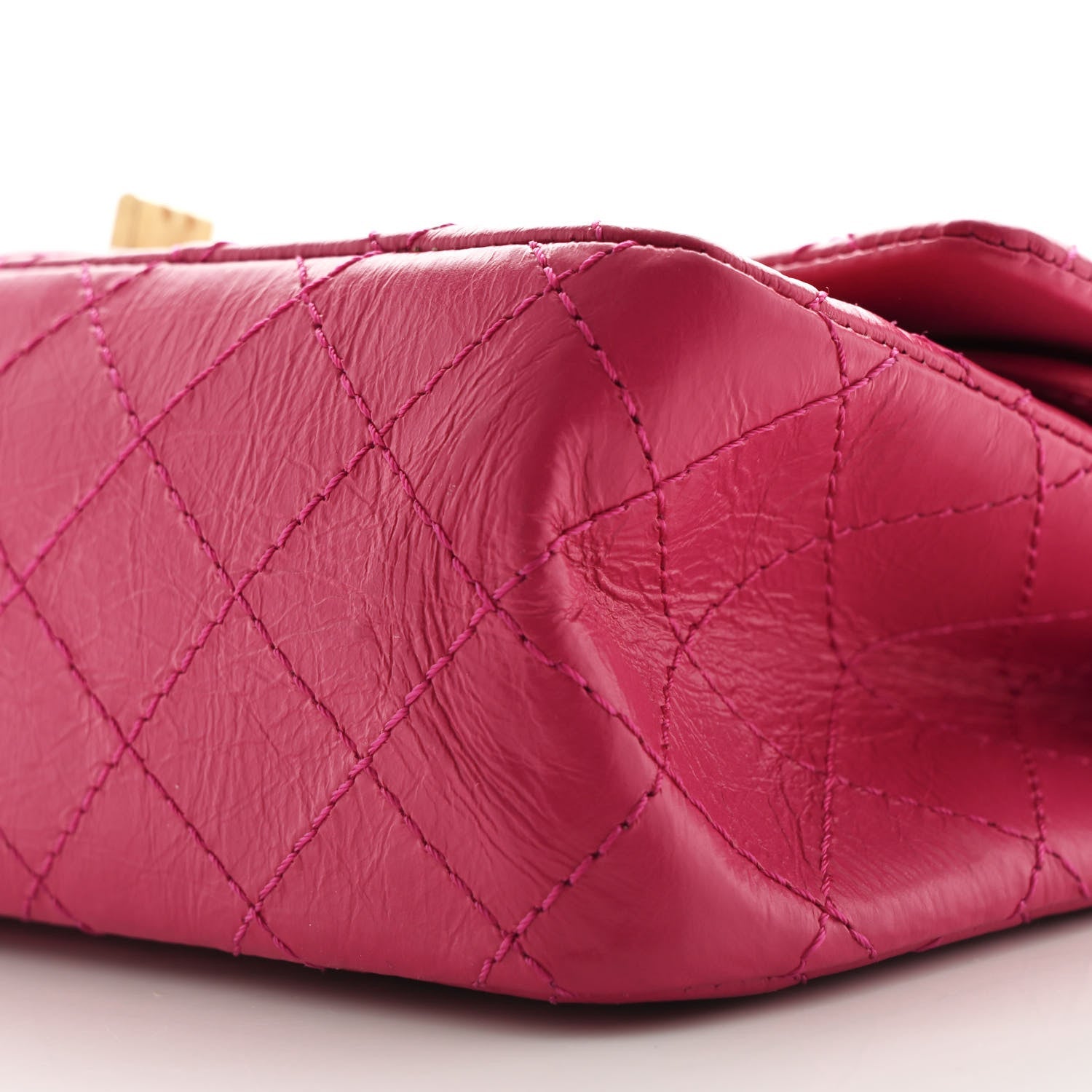 Aged Calfskin Quilted 2.55 Reissue 225 Flap Fuchsia