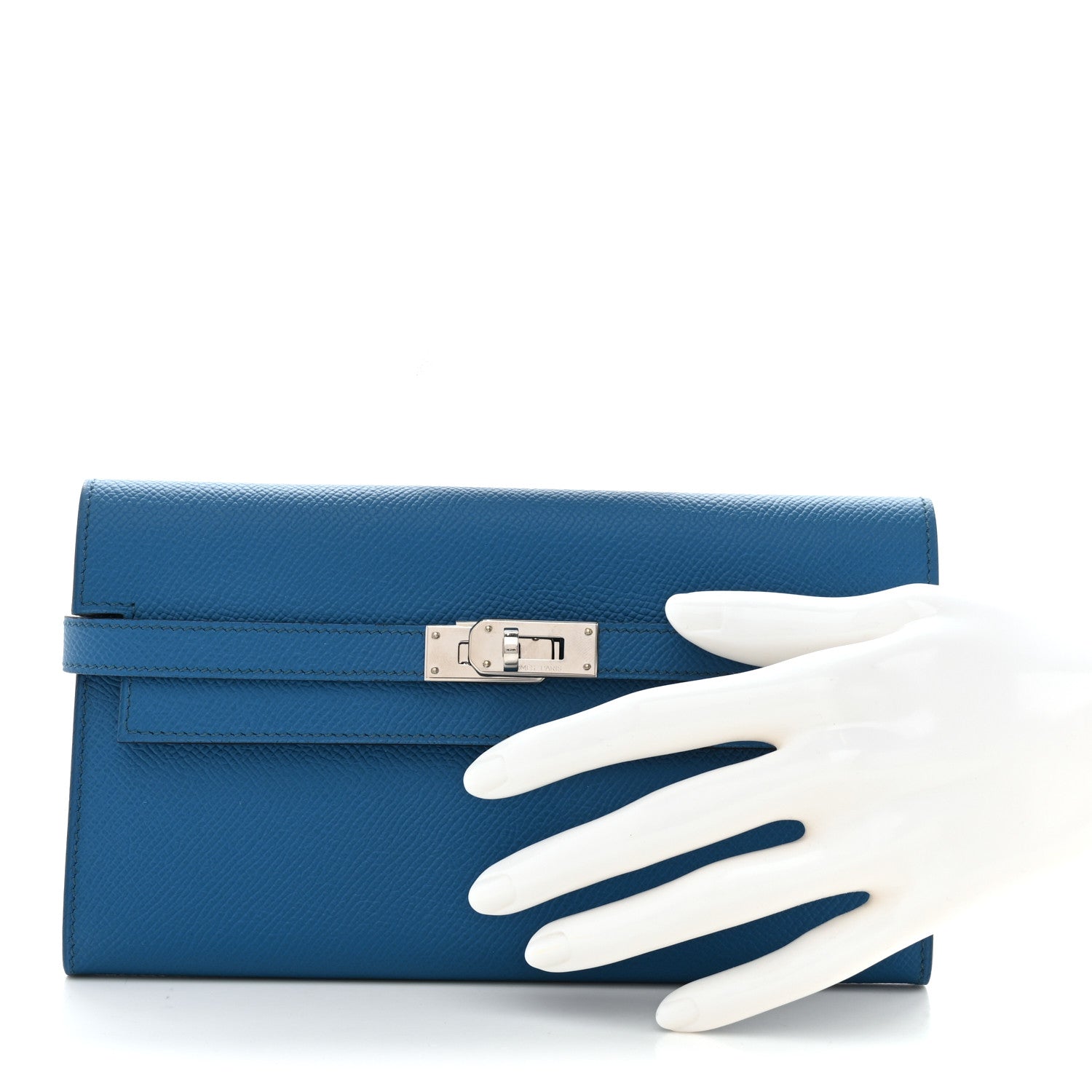 Epsom Kelly Longue Wallet Bleu Izmir