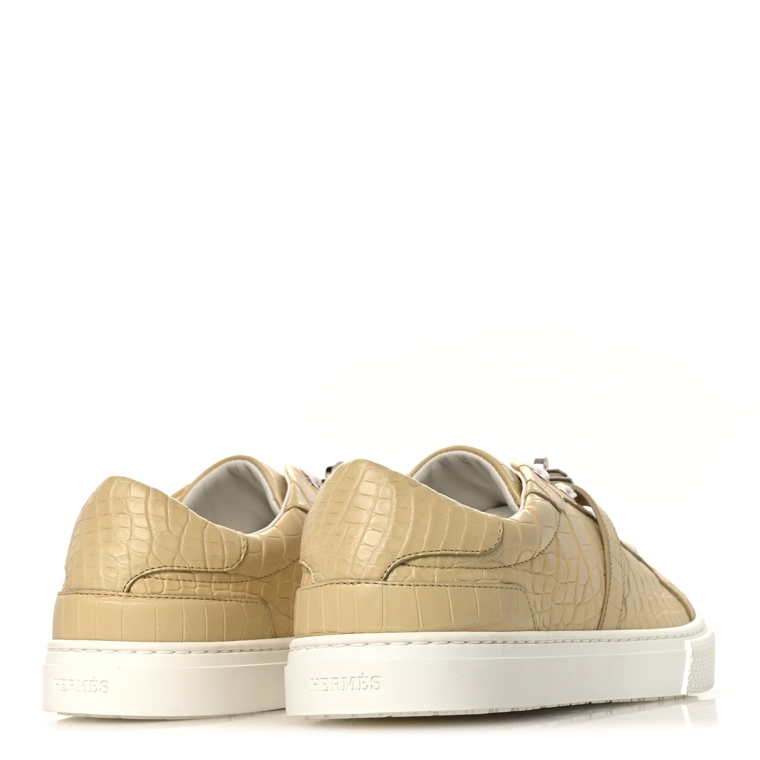 Matte Niloticus Crocodile Day Sneakers 38 Beige