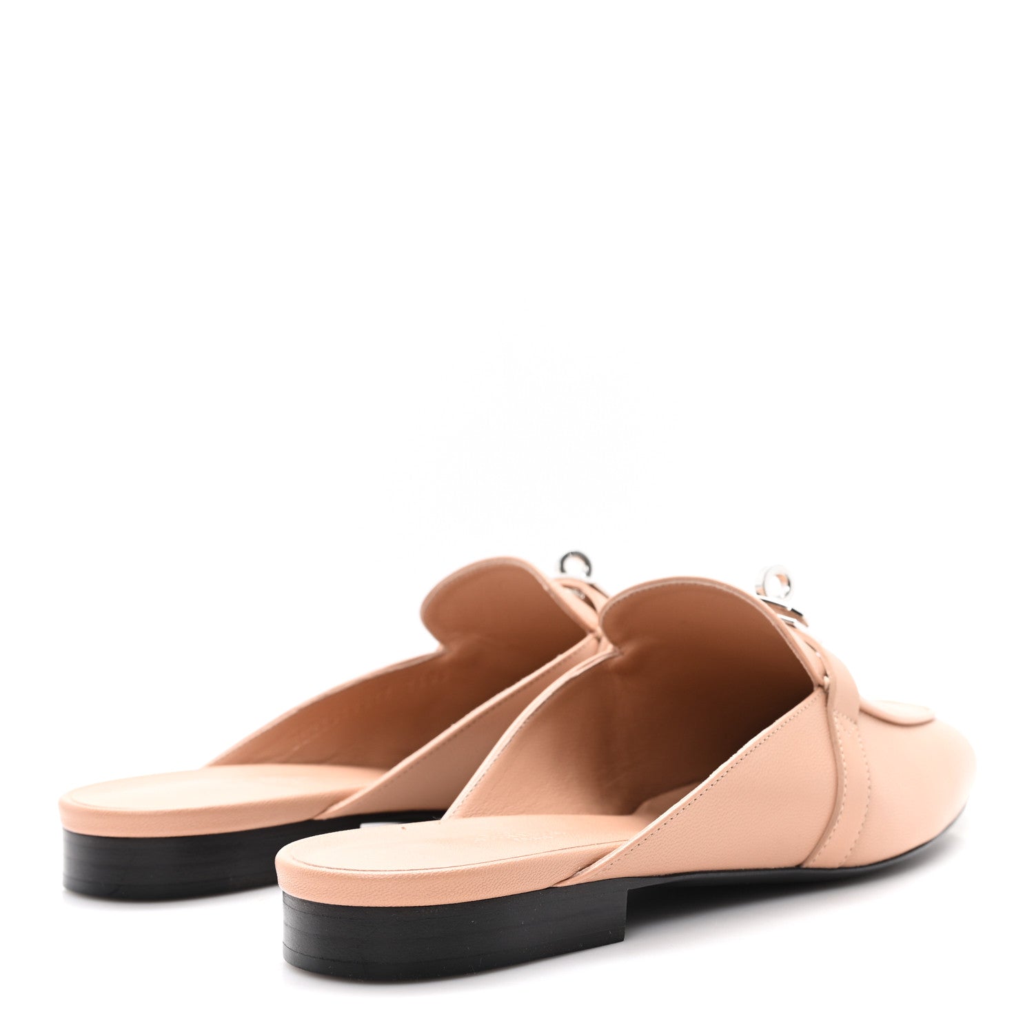 Calfskin Oz Mules 39 Beige Nude